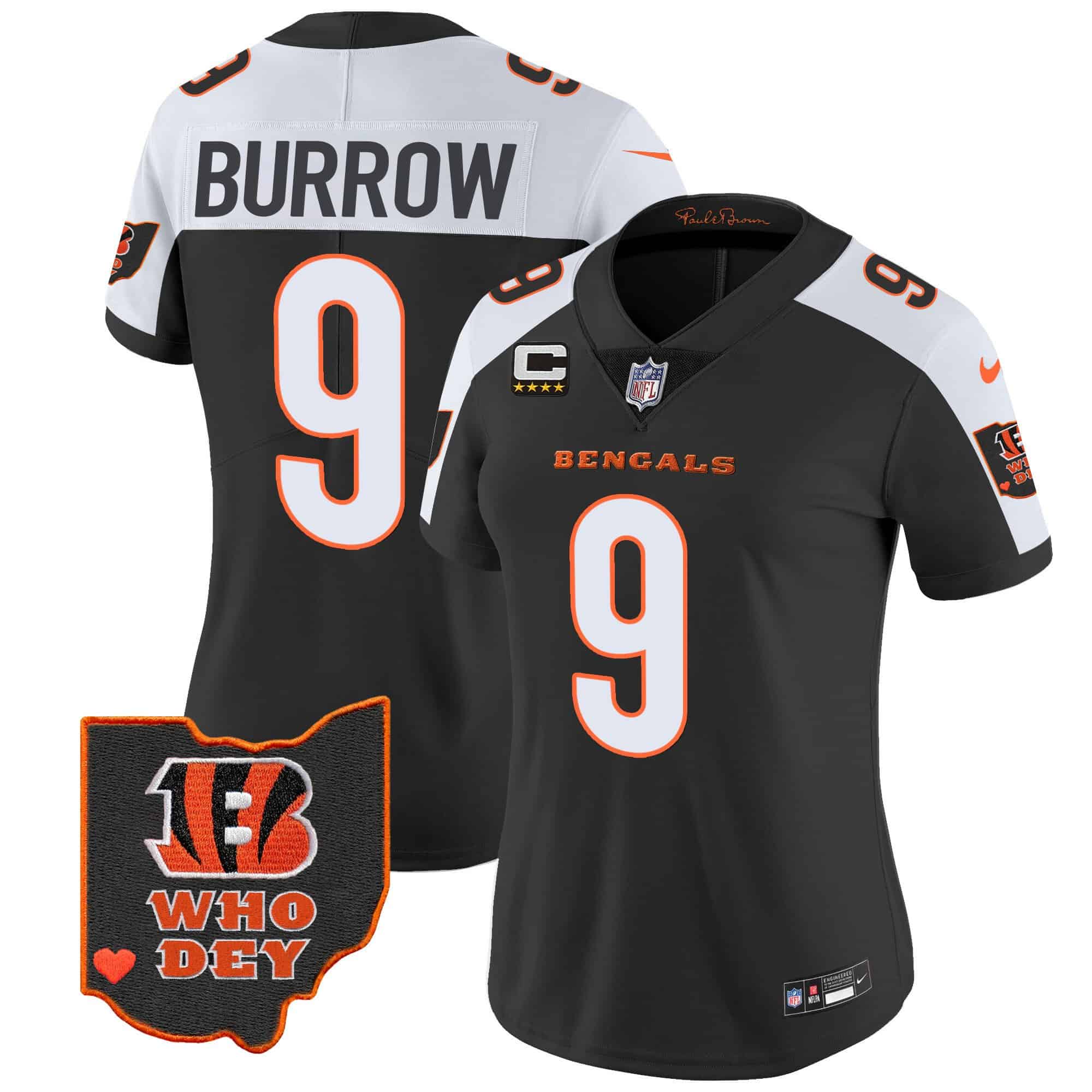 Women’s Bengals Ohio Patch Vapor Limited Jersey V2 – All Stitched
