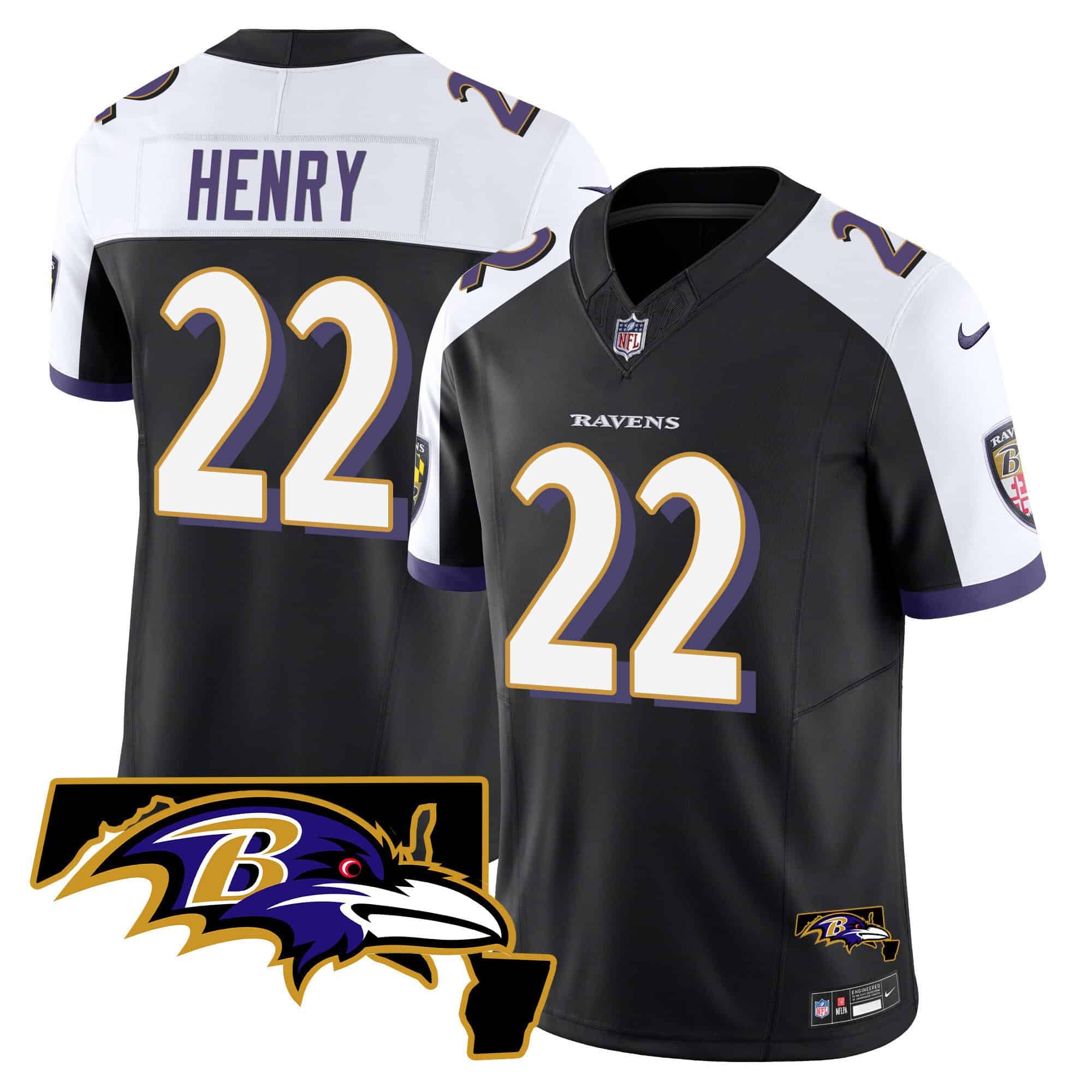 Men’s Ravens Maryland Patch Vapor Limited Jersey – All Stitched
