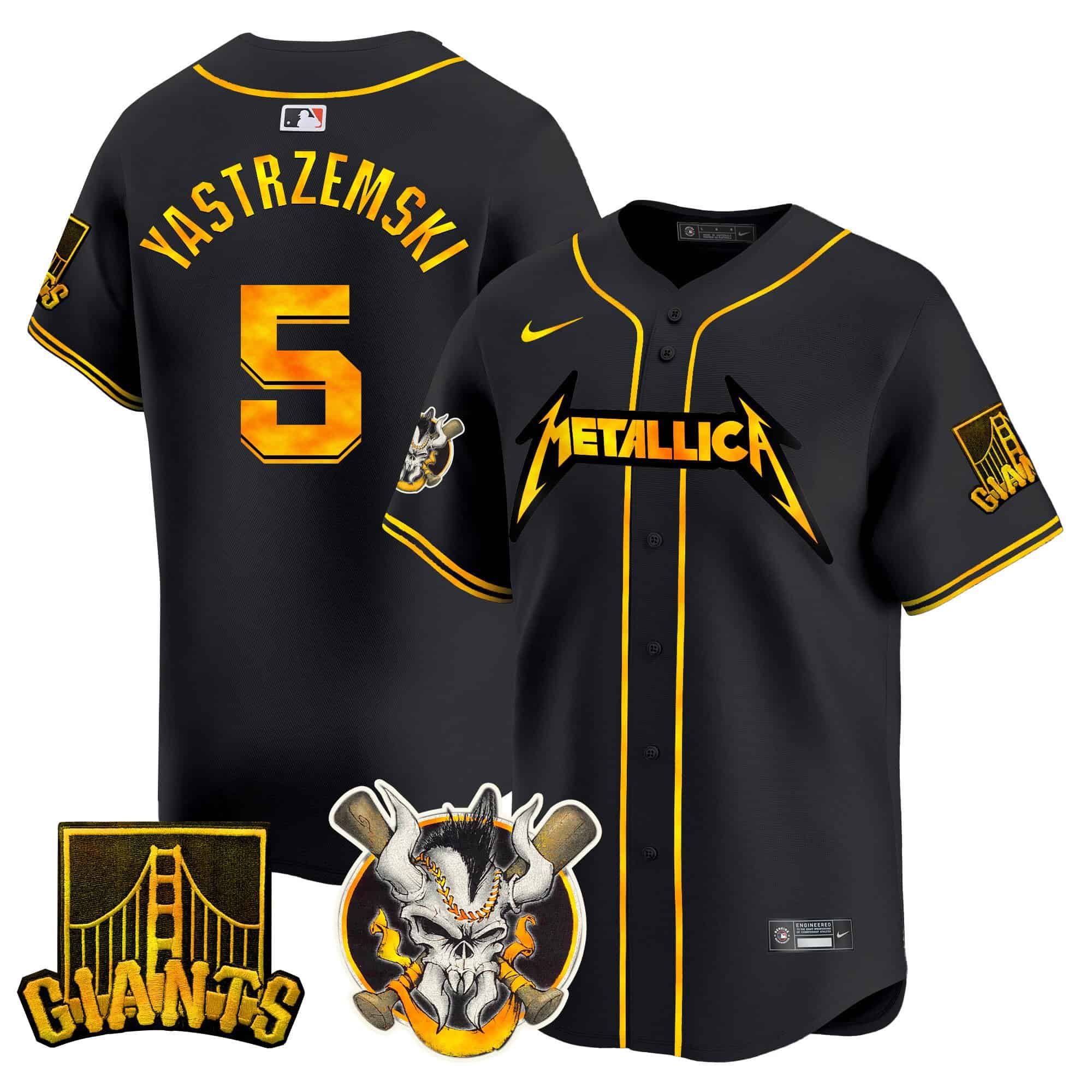 Men’s San Francisco Giants Metallica Vapor Premier Limited Jersey – All Stitched