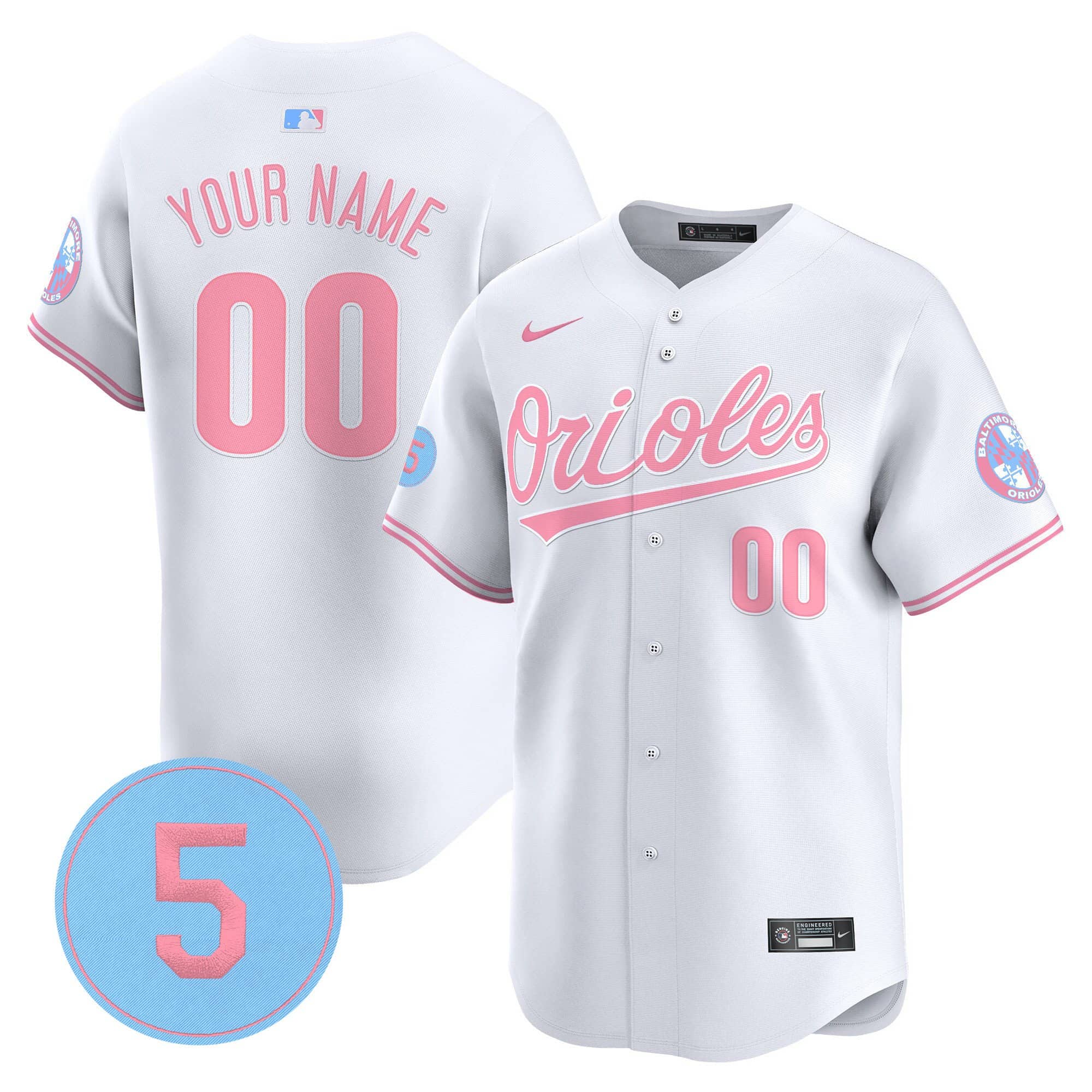 Unisex Orioles Bubblegum Pink Robinson Patch Vapor Premier Limited Custom Jersey – All Stitched