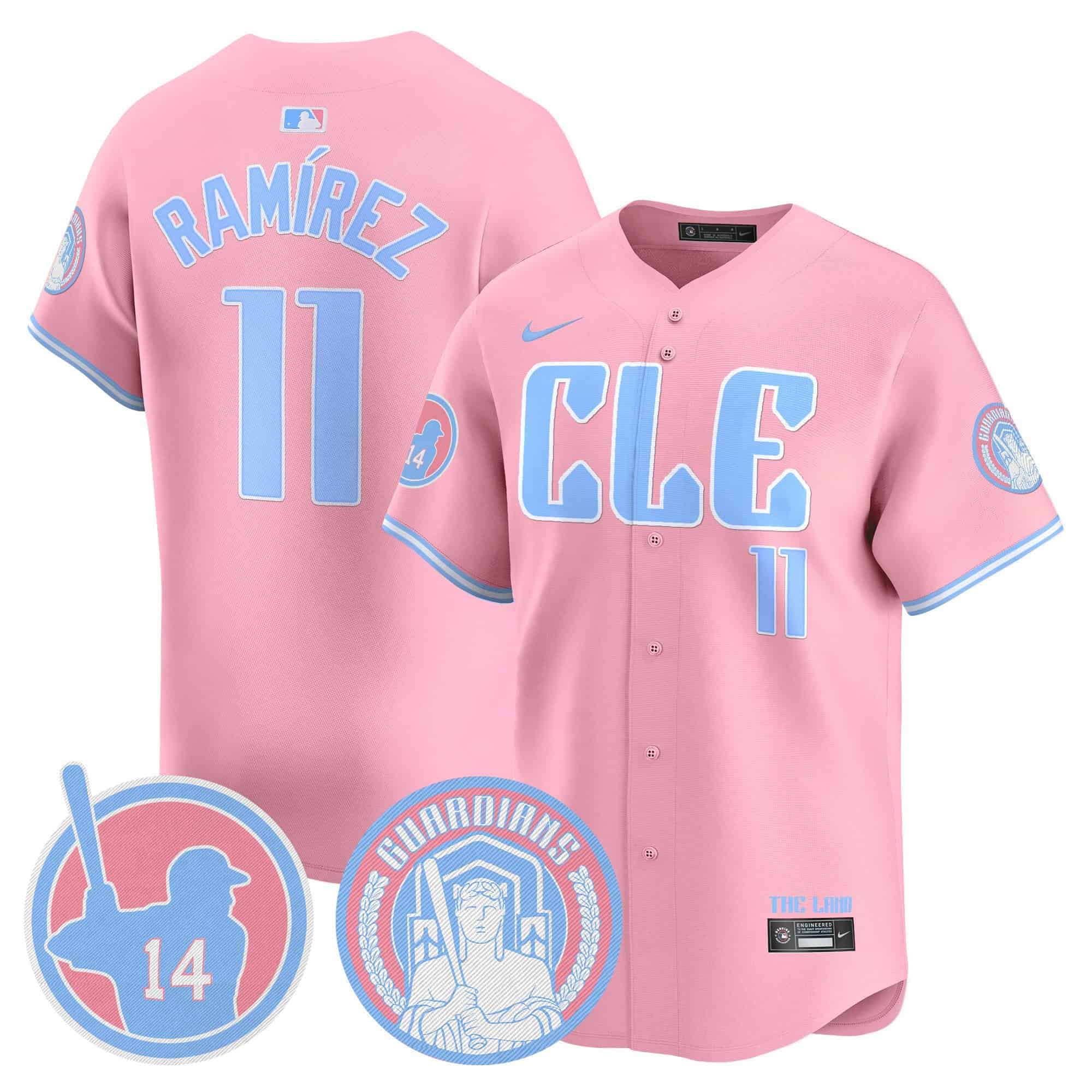 Unisex Cleveland Guardians Bubblegum Pink Vapor Premier Limited Jersey – All Stitched