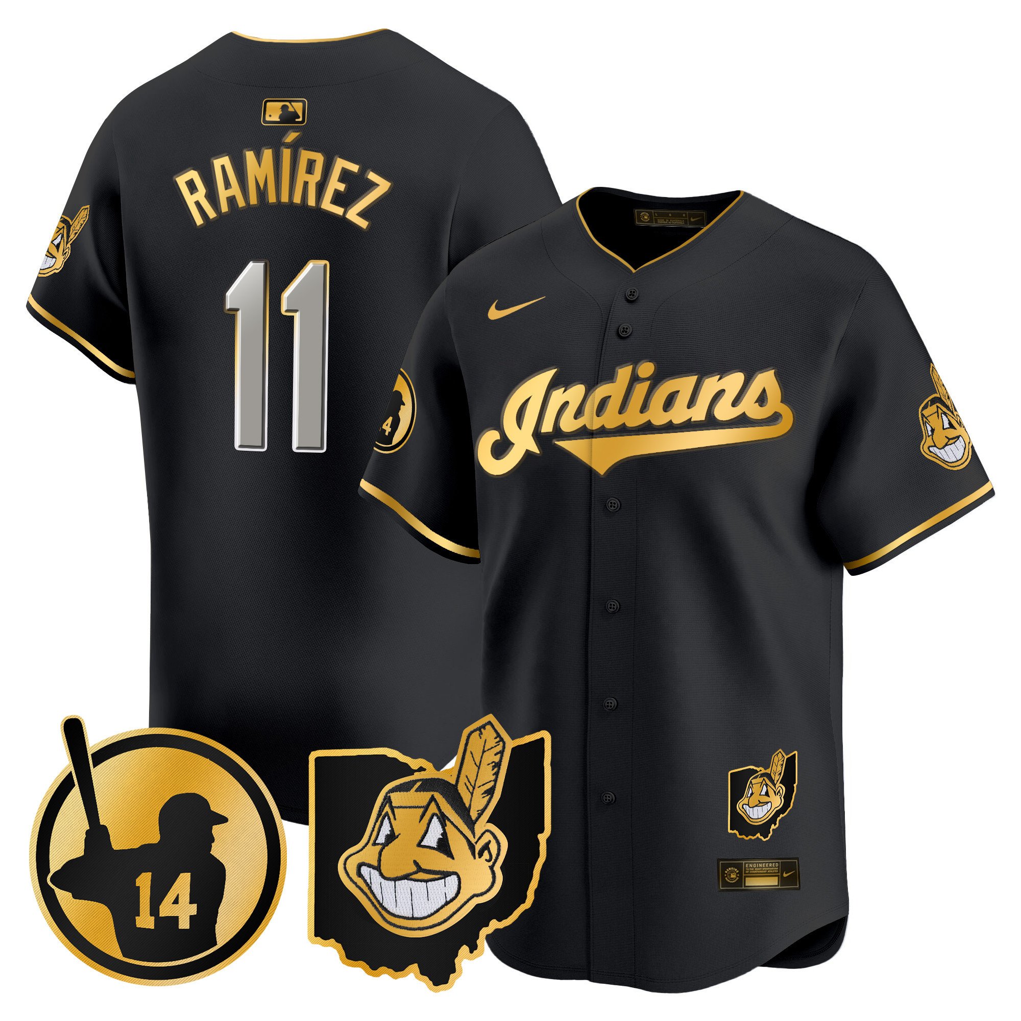 Men’s Cleveland Indians Larry Doby Patch Vapor Premier Limited Jersey – All Stitched