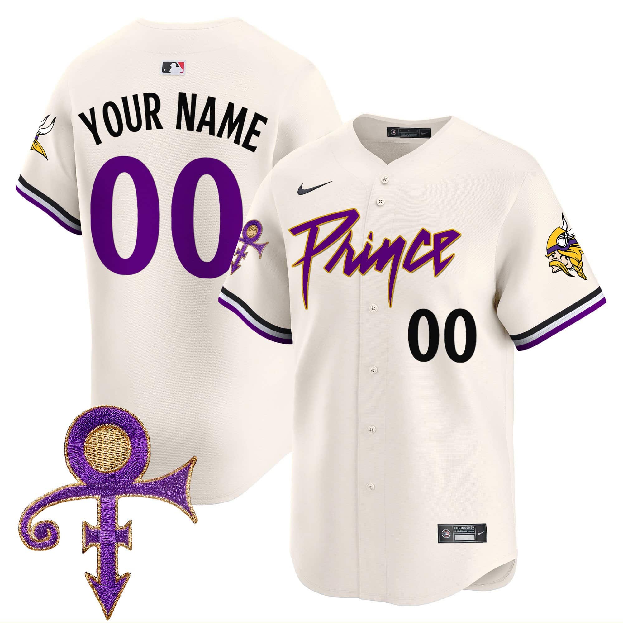 Minnesota Vikings Prince Patch Vapor Premier Limited Custom Jersey – All Stitched