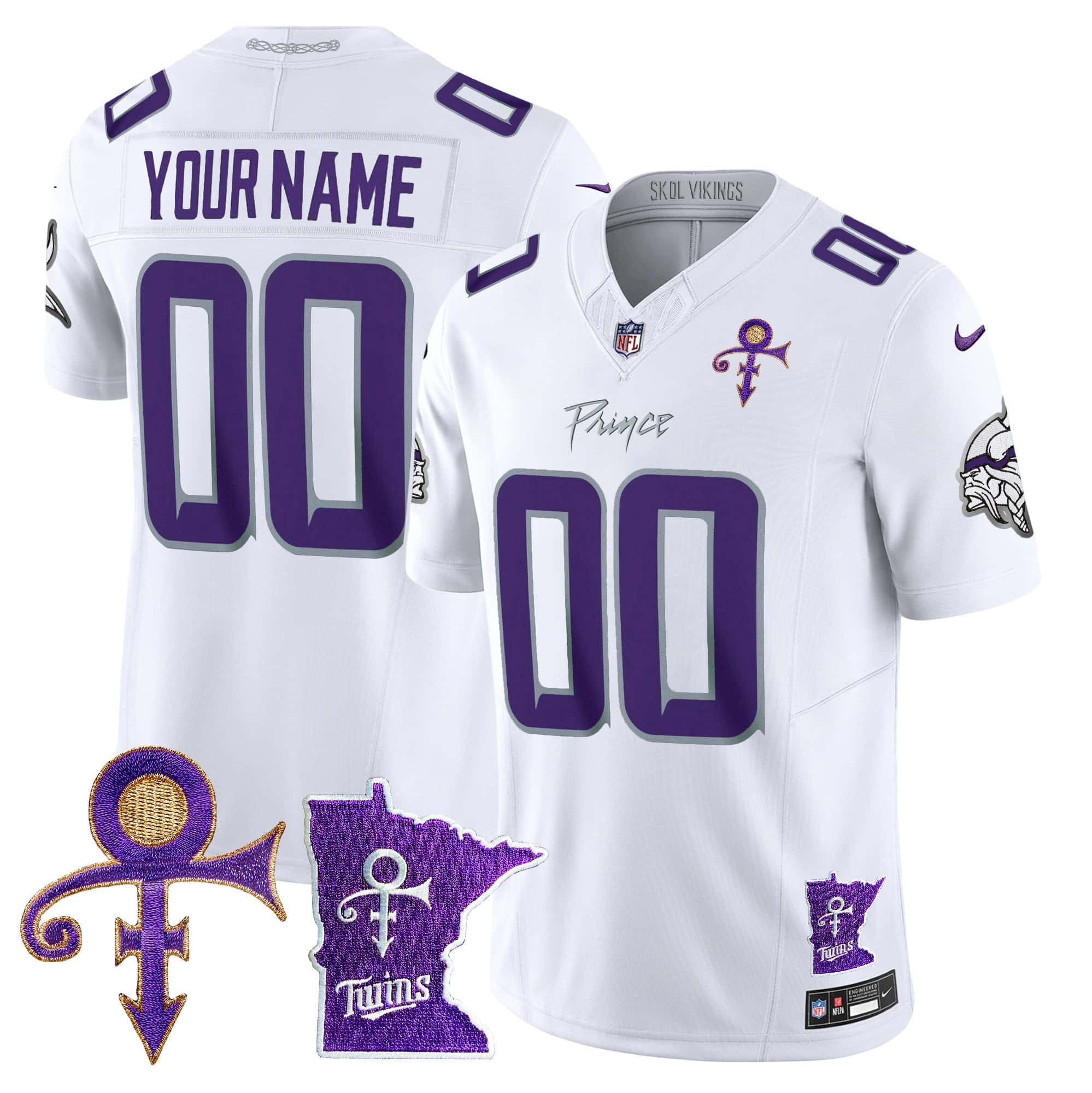 Minnesota Vikings 2024 Prince Vapor Limited Custom Jersey V2 – All Stitched