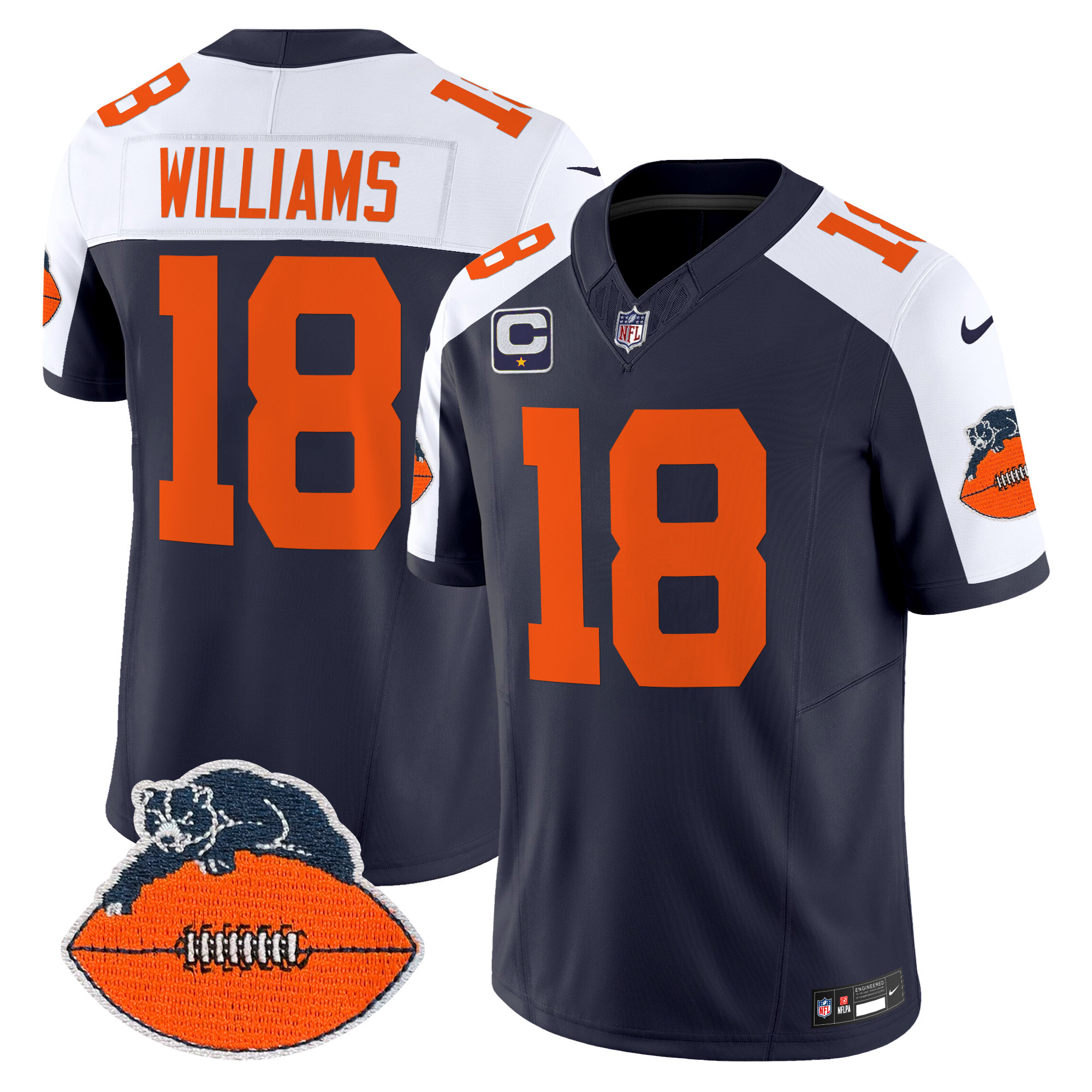 Men’s Chicago Bears Throwback Vapor Limited Jersey – All Stitched