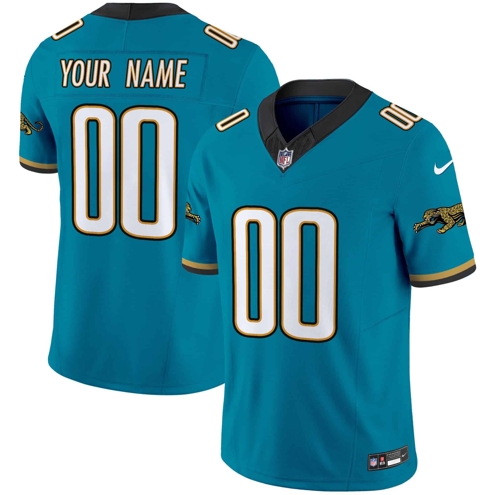 Jacksonville Jaguars Throwback Vapor Limited Custom Jersey – All Stitched