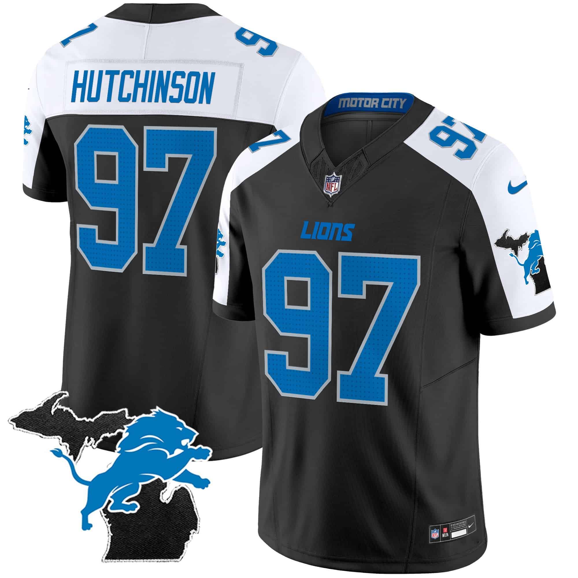 Men’s Detroit Lions 2024 Michigan Patch Vapor Limited Jersey – All Stitched
