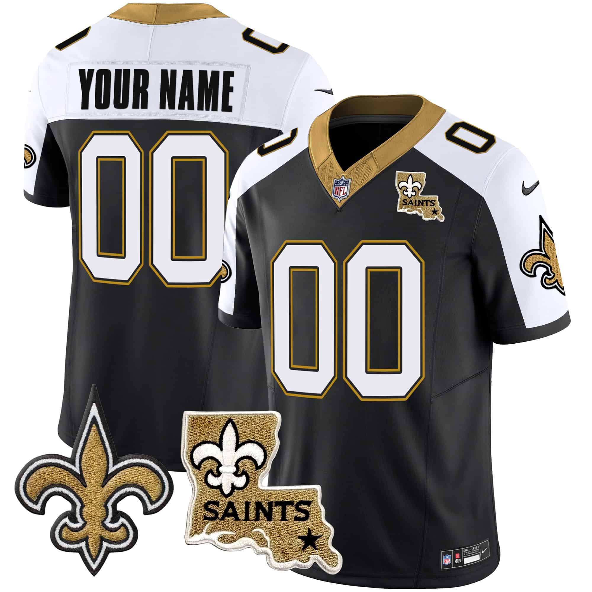 Saints 1987 Legacy Vapor Custom Jersey V2 – All Stitched
