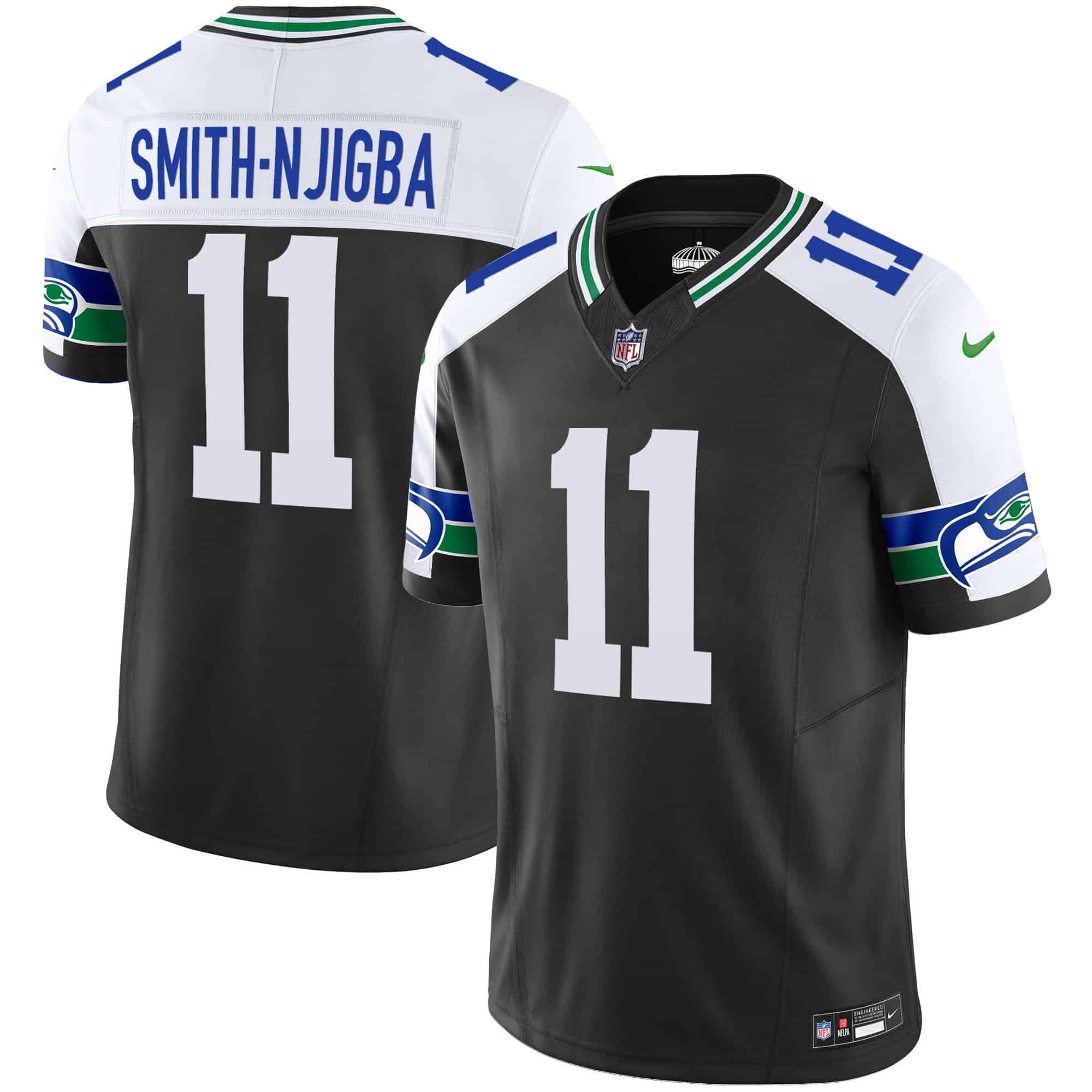 Men’s Seahawks Throwback Vapor Limited Jersey – All Stitched