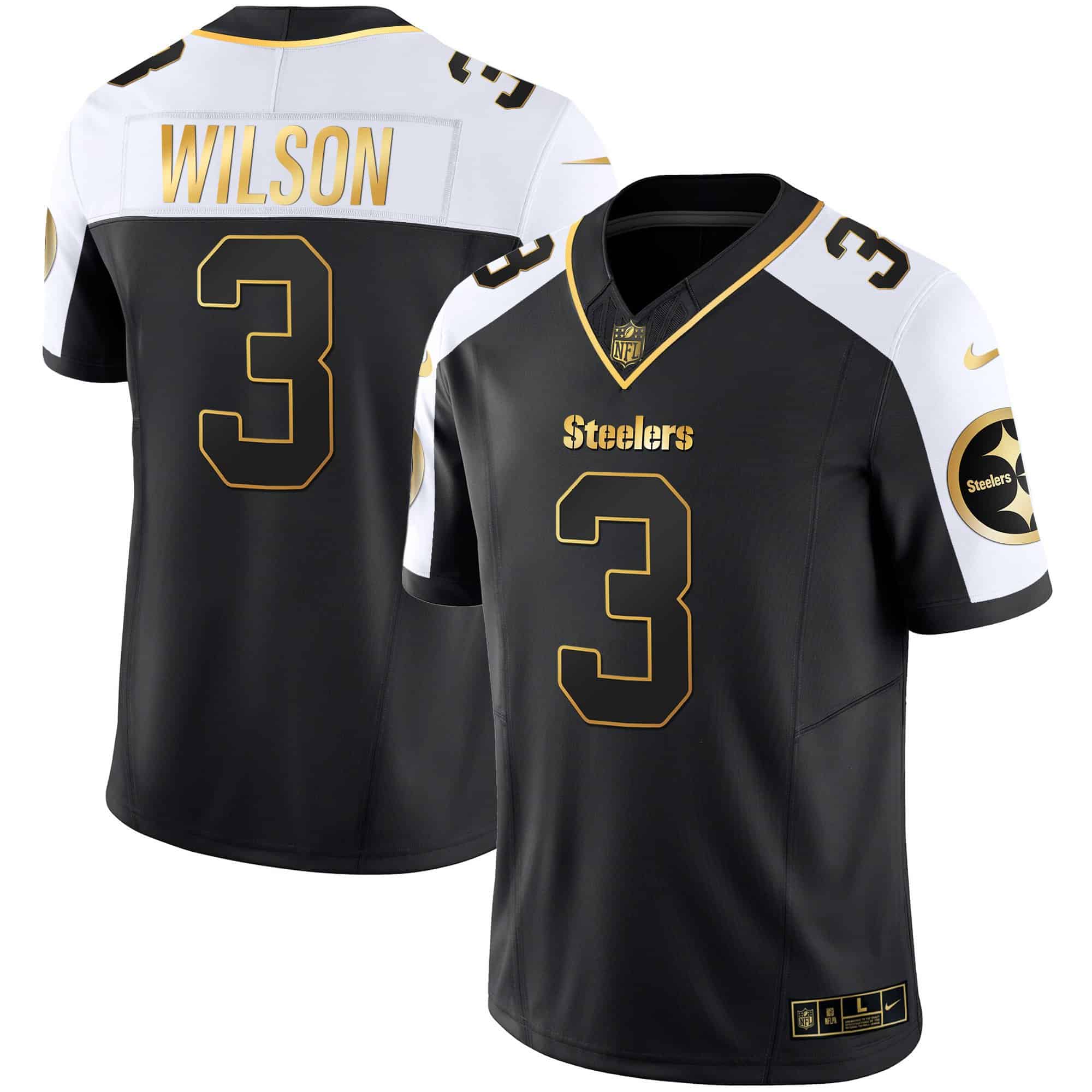 Men’s Steelers Gold Vapor Jersey V2 – All Stitched
