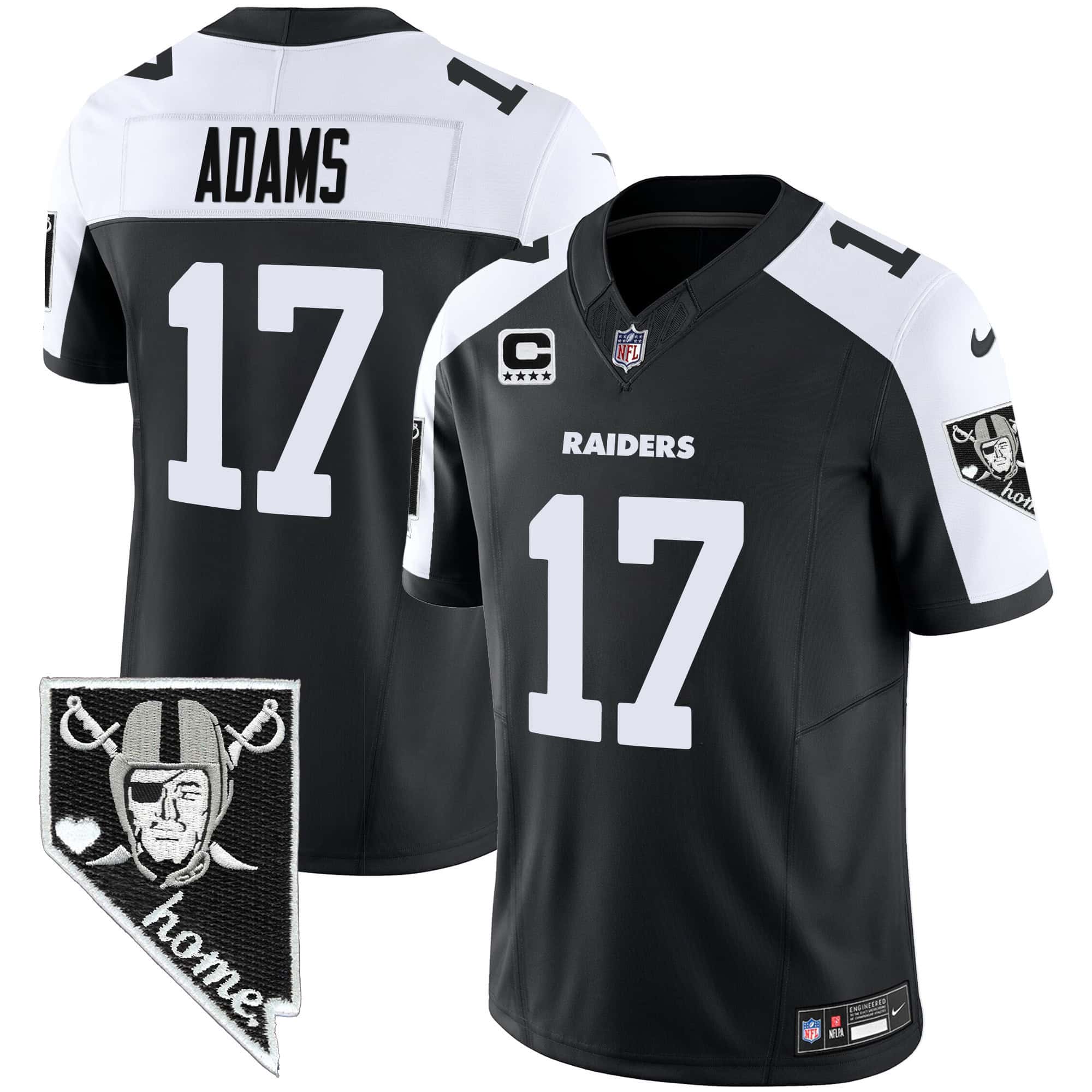 Men’s Raiders Nevada Home Patch Vapor Jersey – All Stitched