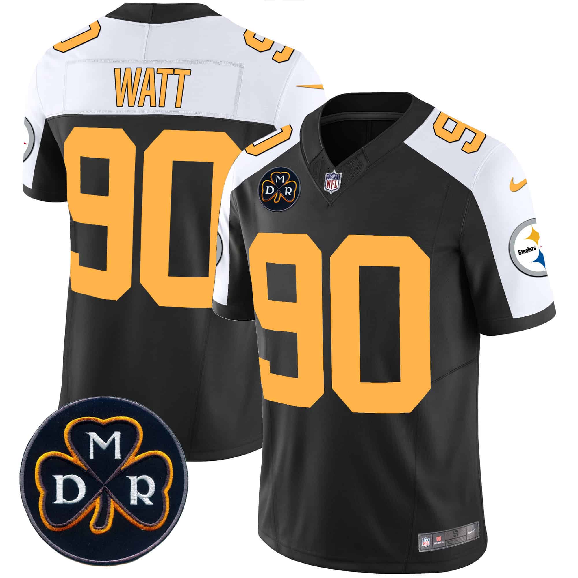 Men’s Steelers DMR Patch Vapor Limited Jersey – All Stitched