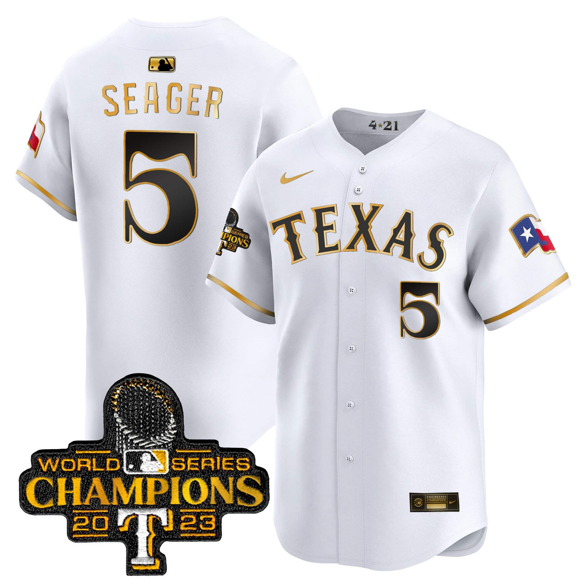 Men’s Texas Rangers 2023 World Series City Connect Vapor Premier Limited Jersey – All Stitched