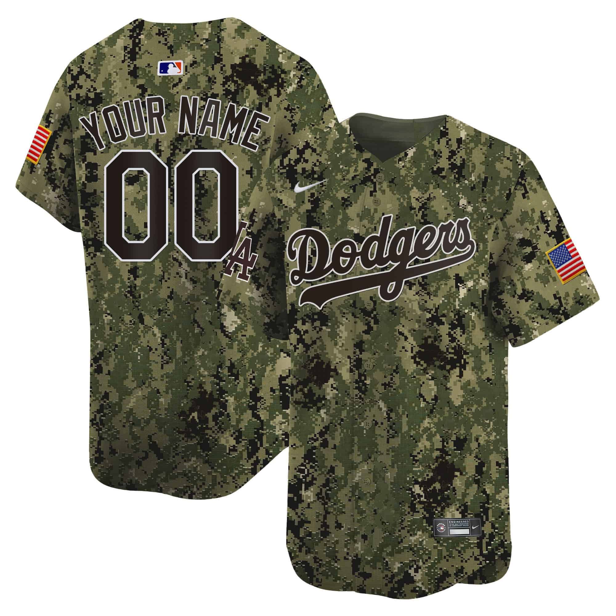 Dodgers USMC Alternate Vapor Premier Limited Custom Jersey – All Stitched