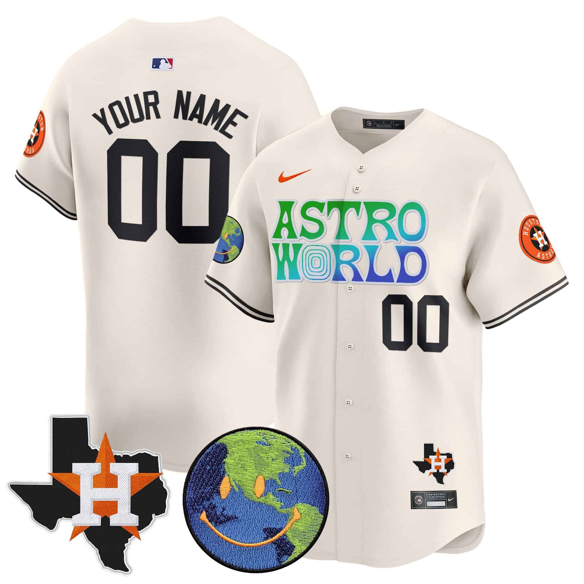 Houston Astros Cactus Jack Astro World Vapor Premier Limited Custom Jersey – All Stitched