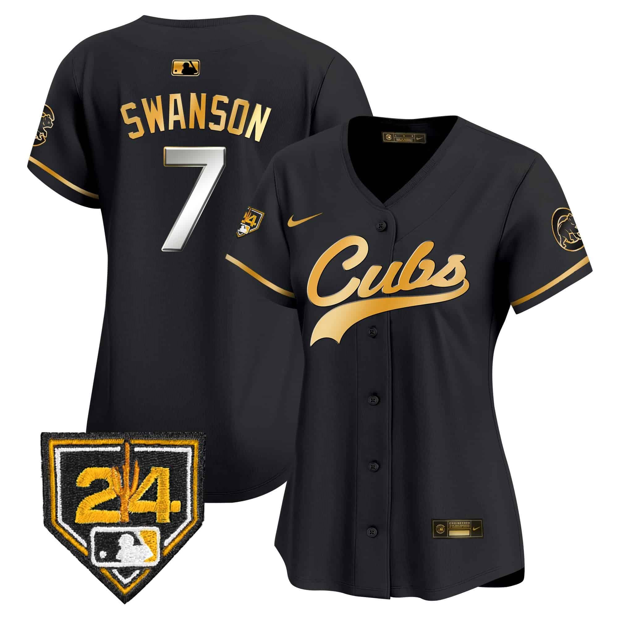 Women’s Chicago Cubs 2024 Spring Training Patch Vapor Premier Limited Jersey – All Stitched