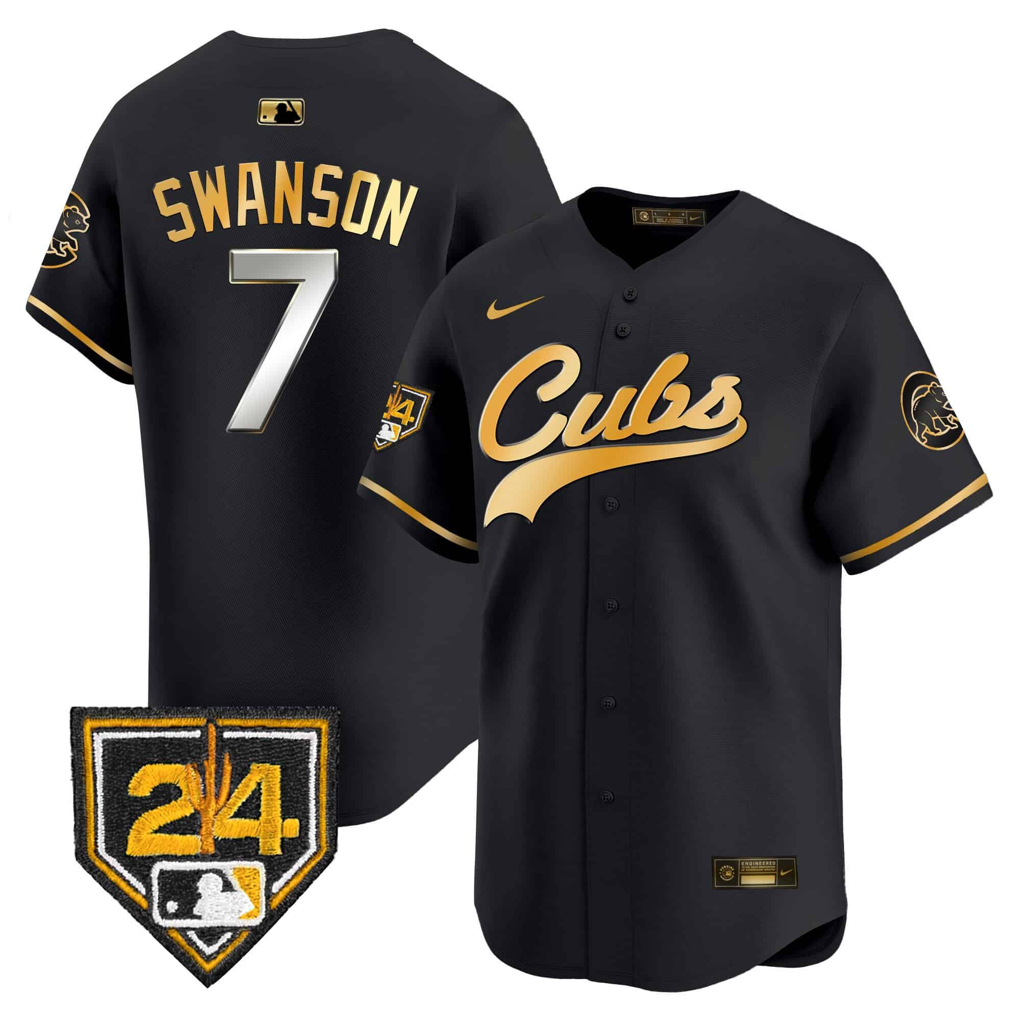 Men’s Chicago Cubs 2024 Spring Training Patch Vapor Premier Limited Jersey – All Stitched