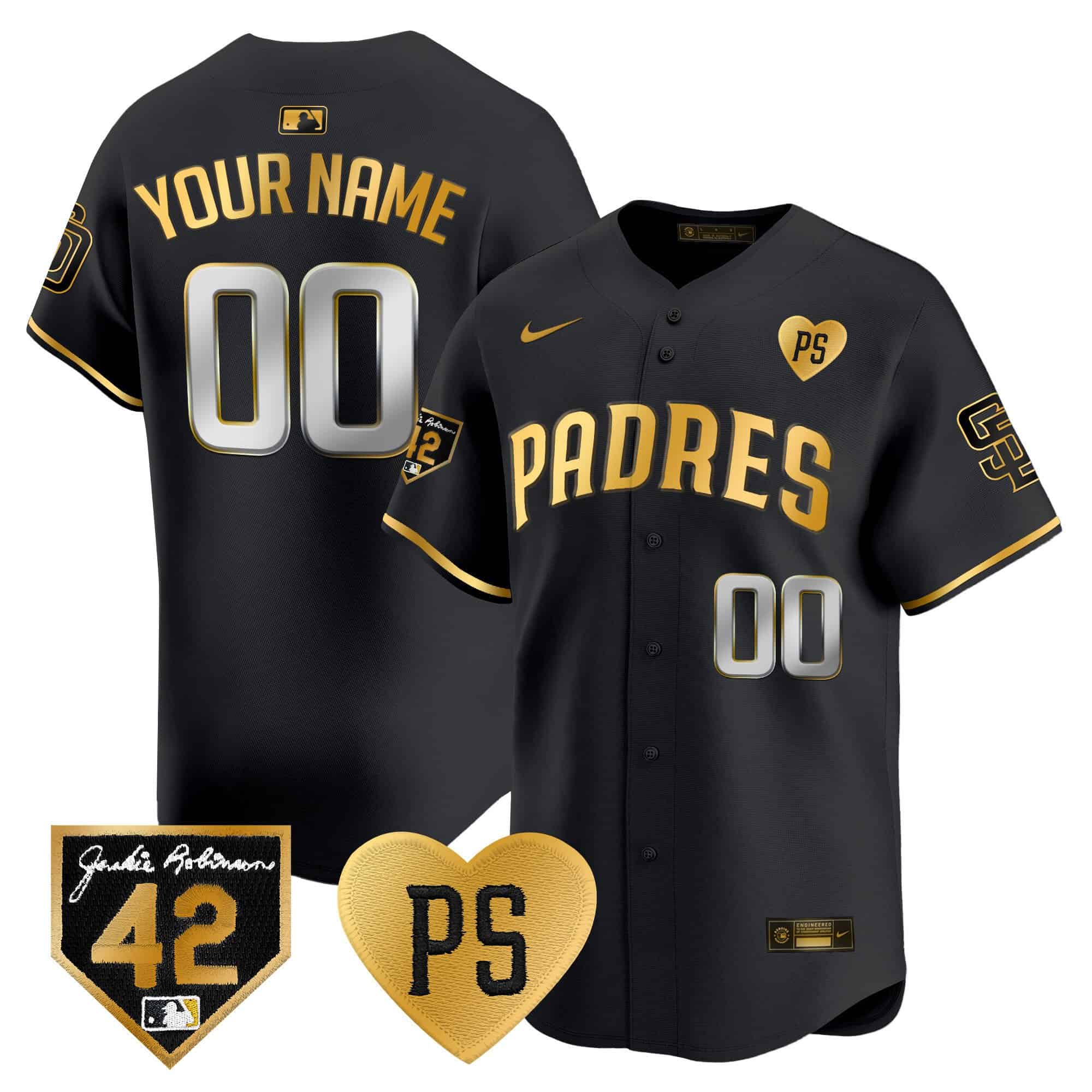 Padres 2024 “For Peter” & Robinson Patch Vapor Premier Limited Custom Jersey – All Stitched