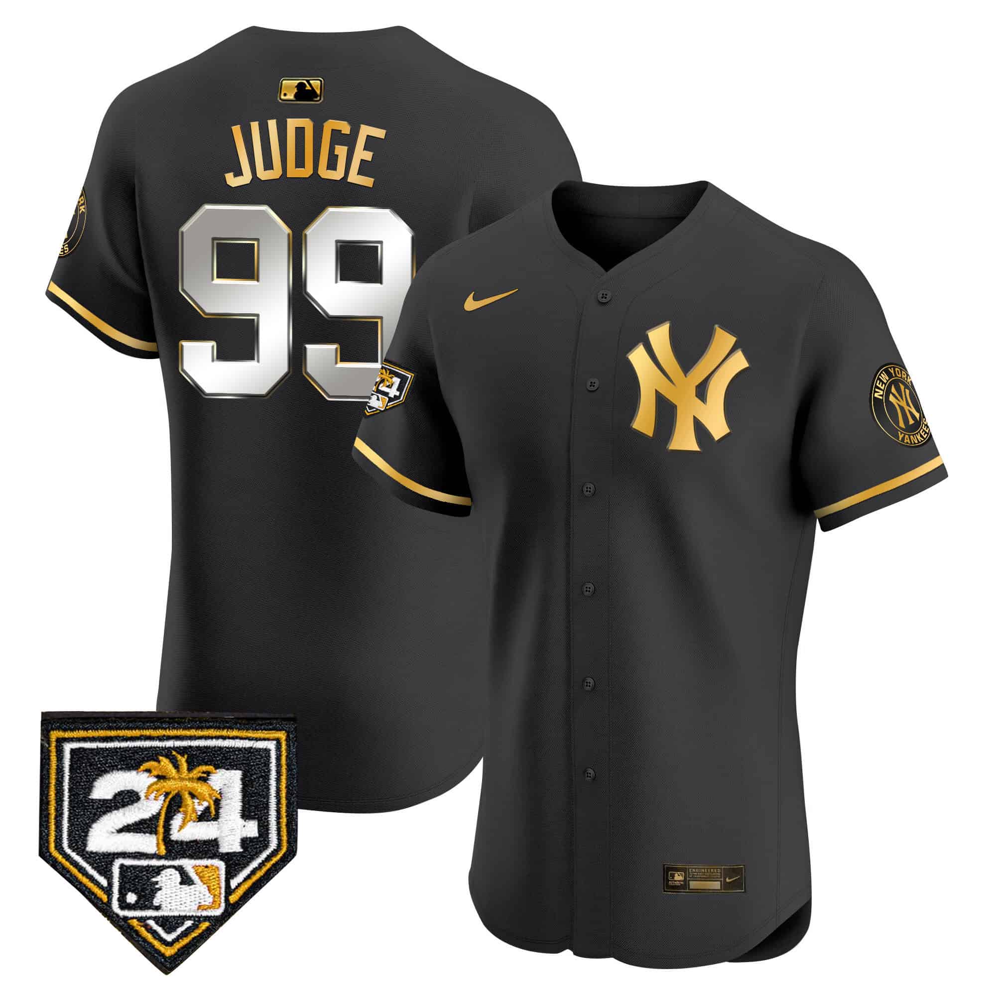 Men’s New York Yankees 2024 Spring Training Patch Vapor Premier Elite Jersey V2 – All Stitched