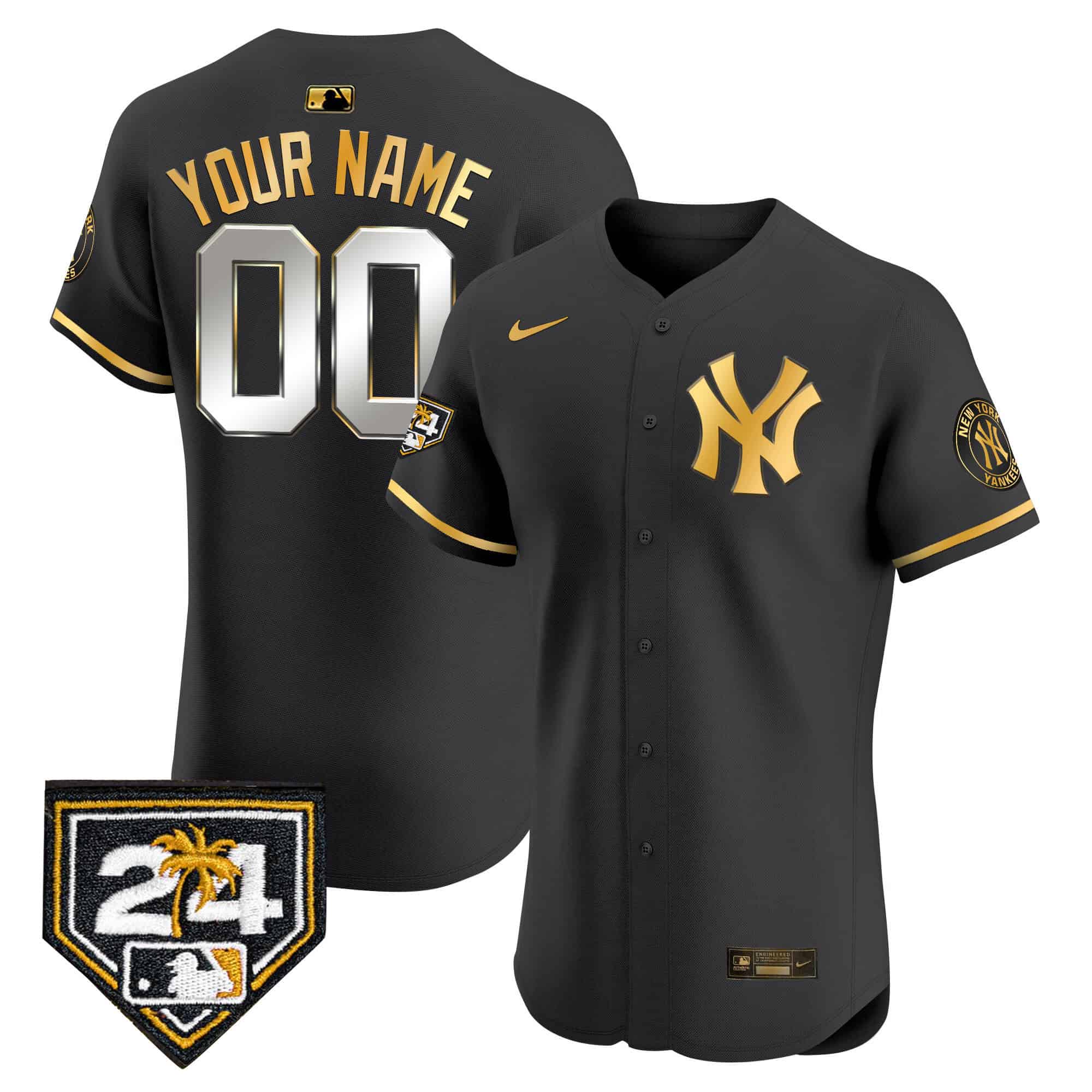 New York Yankees 2024 Spring Training Patch Vapor Premier Elite Custom Jersey V2 – All Stitched