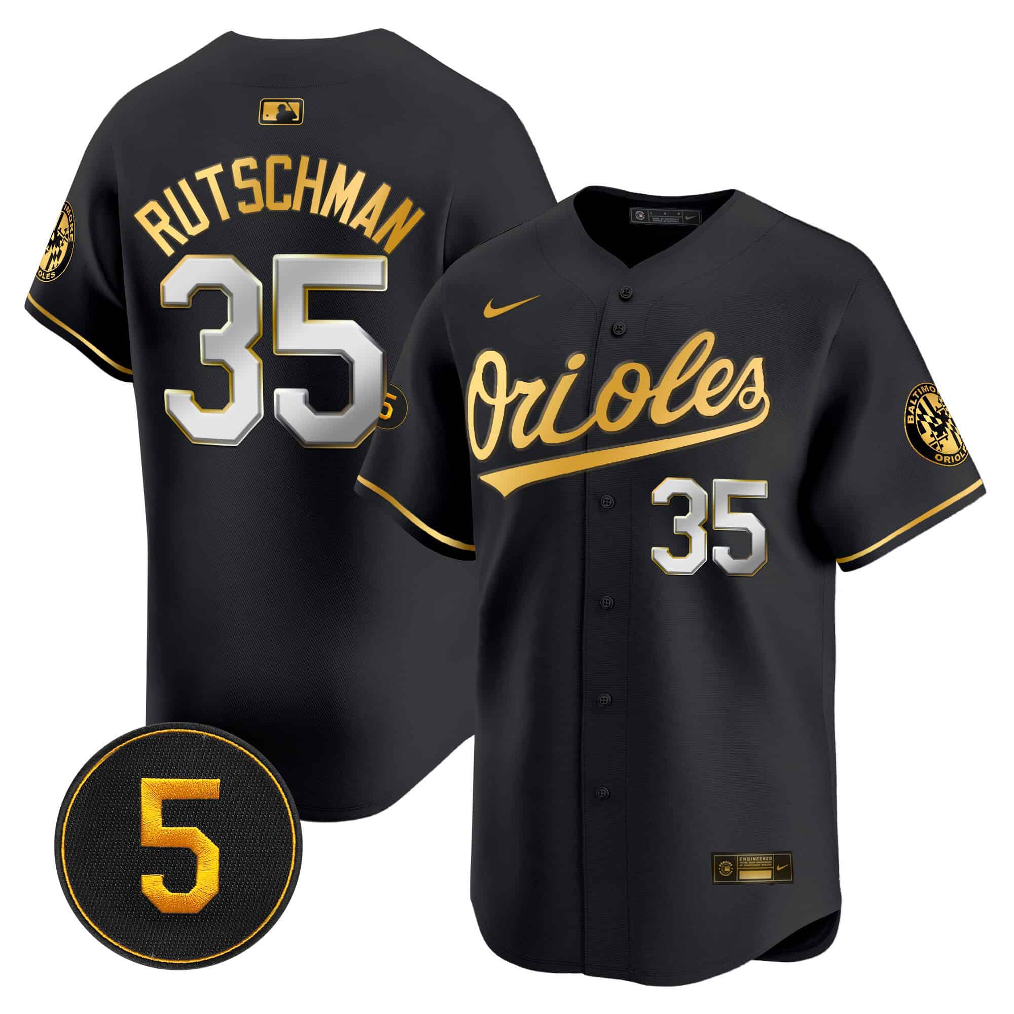 Men’s Baltimore Orioles Robinson Patch Vapor Premier Limited Jersey – All Stitched