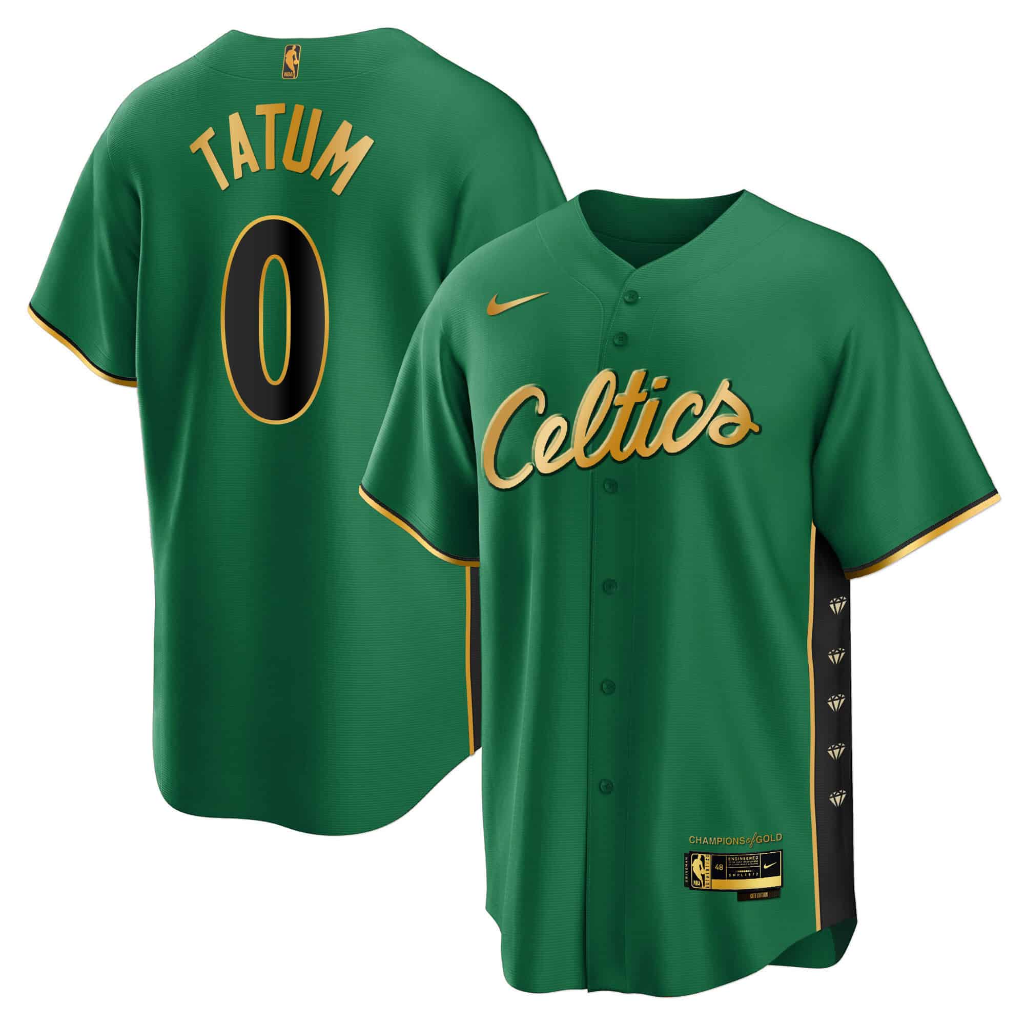 Men’s Boston Celtics Baseball Jersey – All Stitched