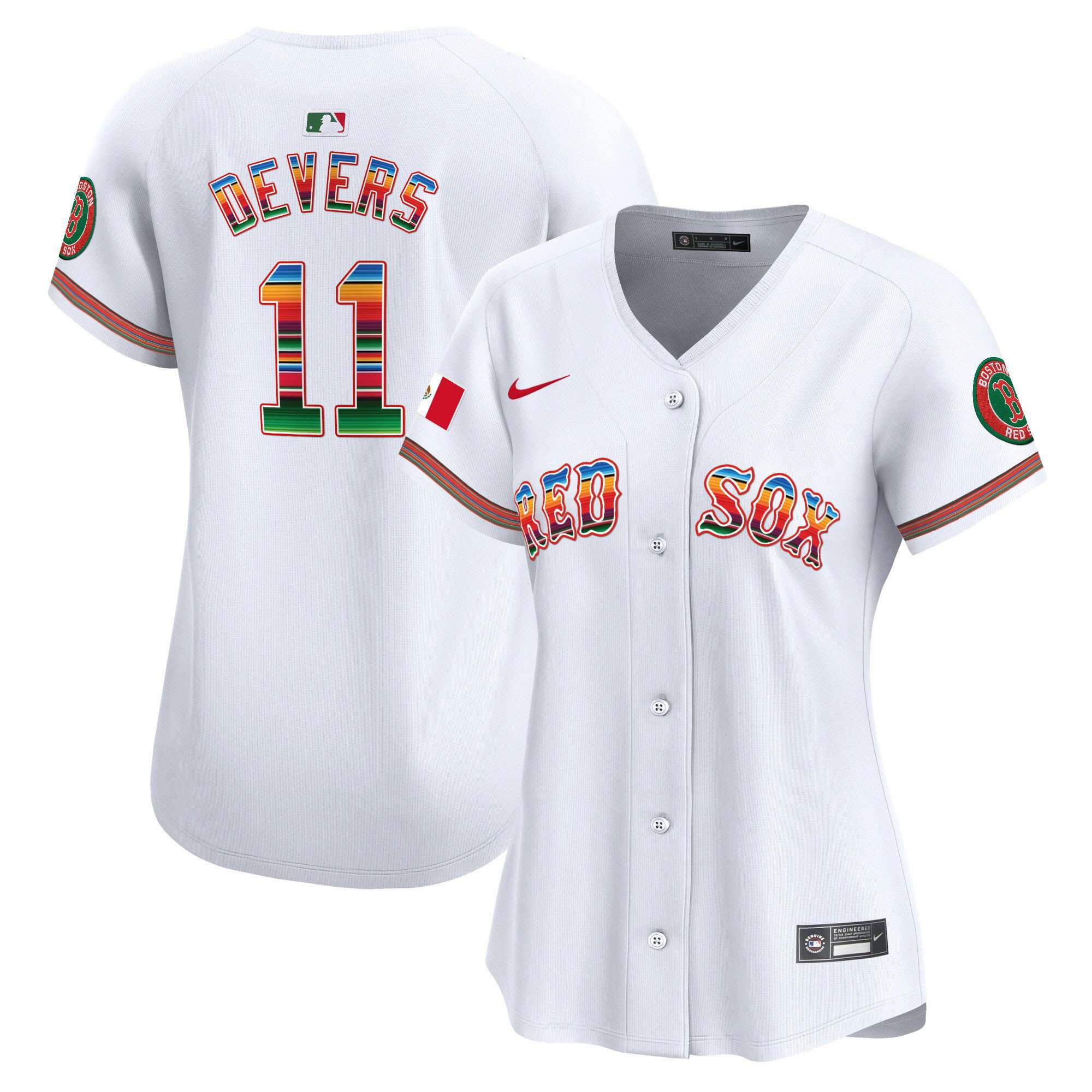 Women’s Boston Red Sox Mexico Vapor Premier Limited Jersey – All Stitched