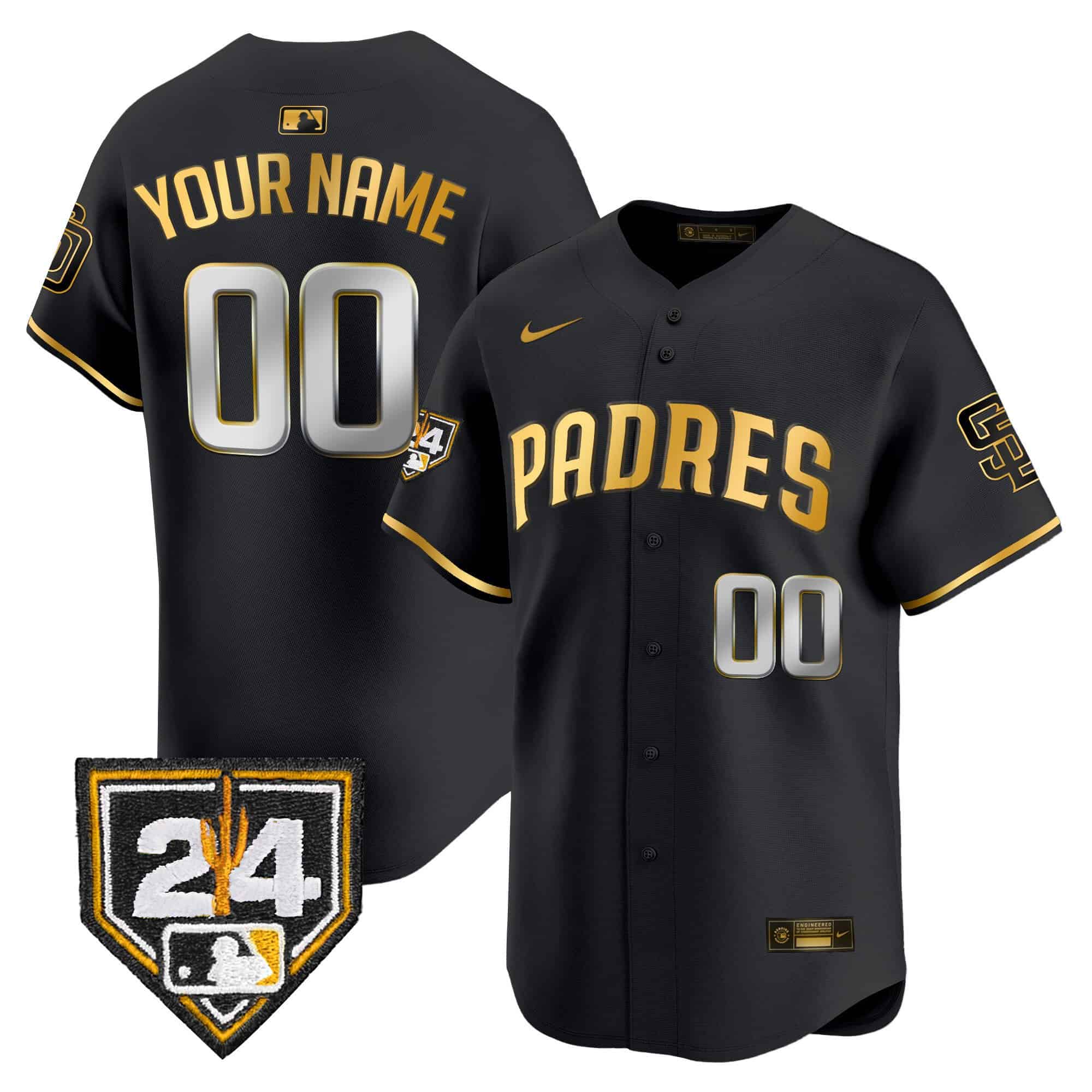 Padres 2024 Spring Training Patch Vapor Premier Limited Custom Jersey – All Stitched
