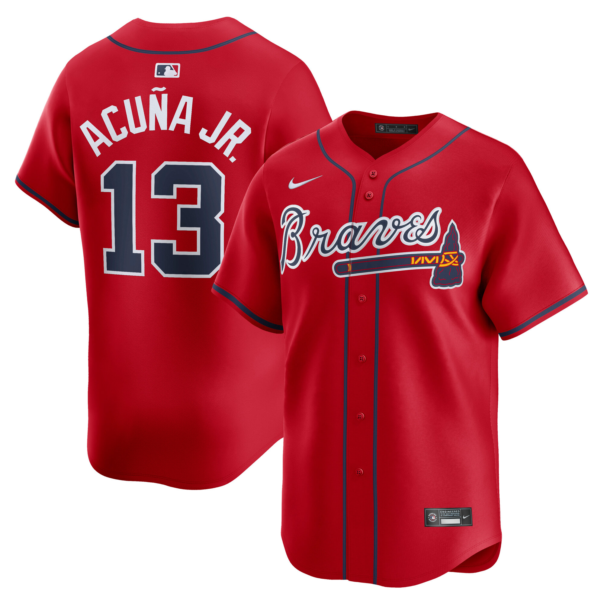 Ronald Acuña Jr. Atlanta Braves Nike Alternate Limited Player Jersey – Red