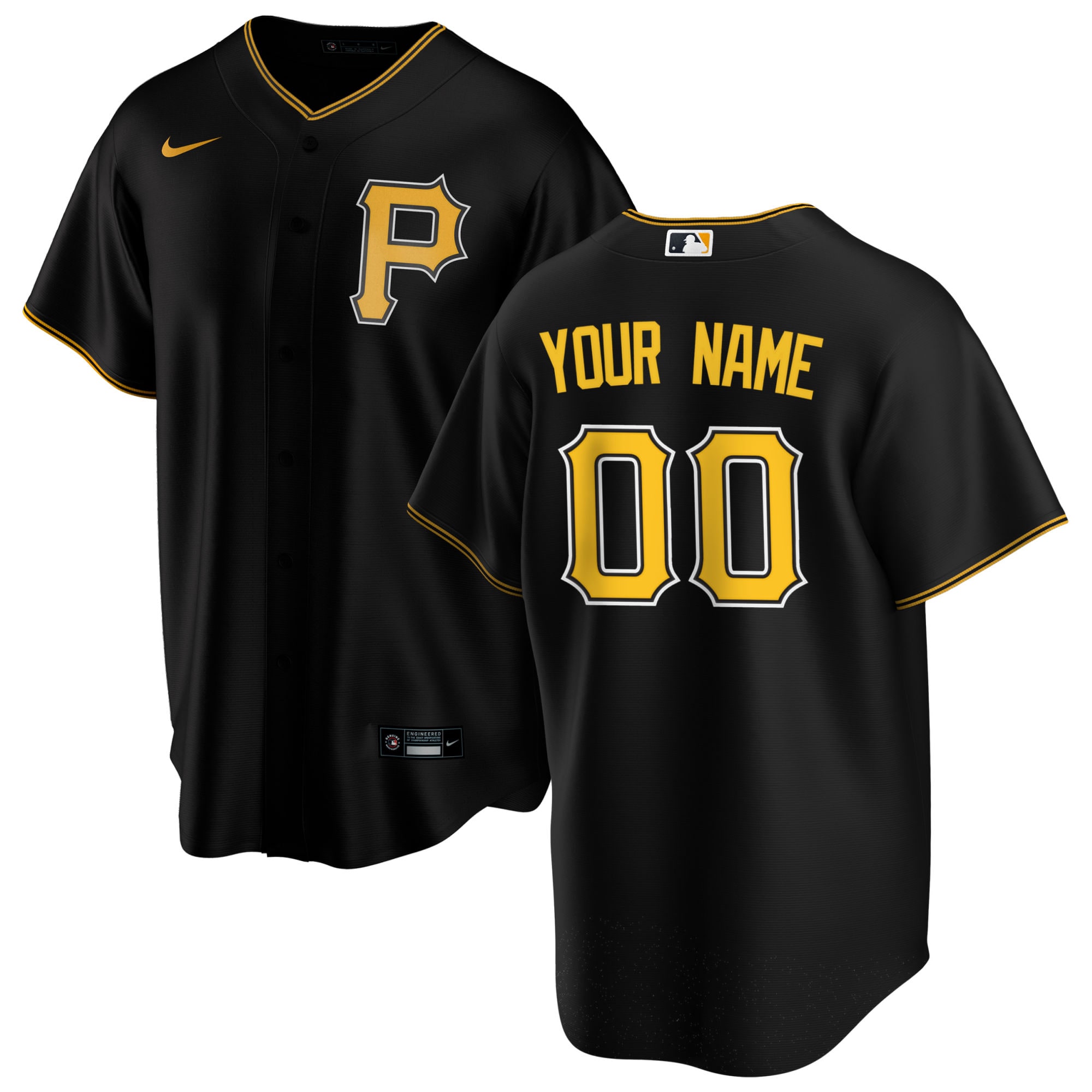 Pittsburgh Pirates Nike Alternate Replica Custom Jersey