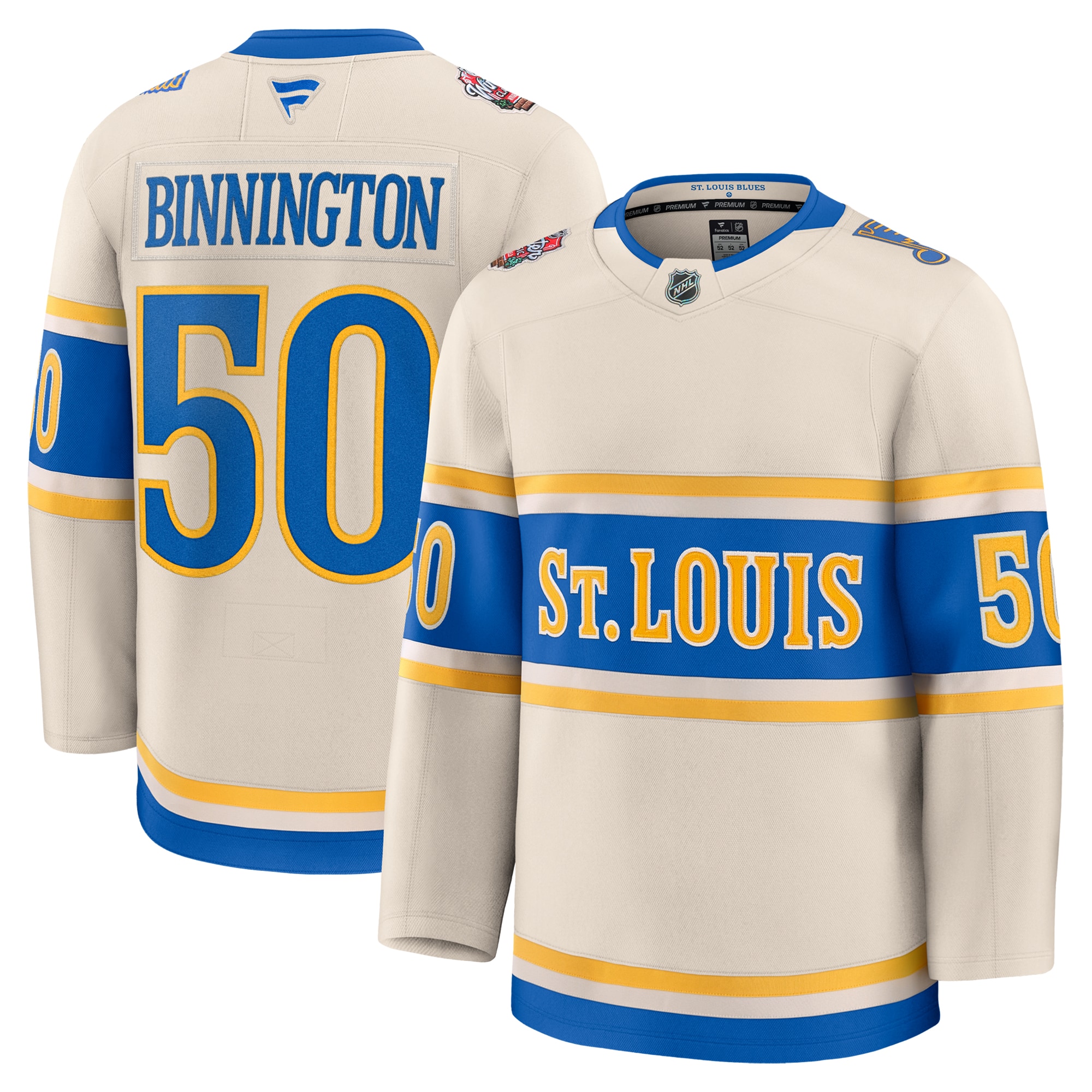 Jordan Binnington St. Louis Blues Fanatics 2025 NHL Winter Classic Premium Player Jersey