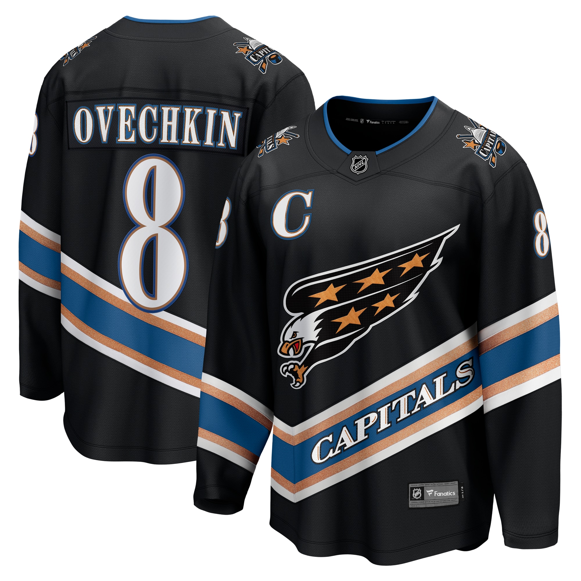 Alexander Ovechkin Washington Capitals Fanatics Alternate 50th Anniversary Premier Breakaway Player Jersey