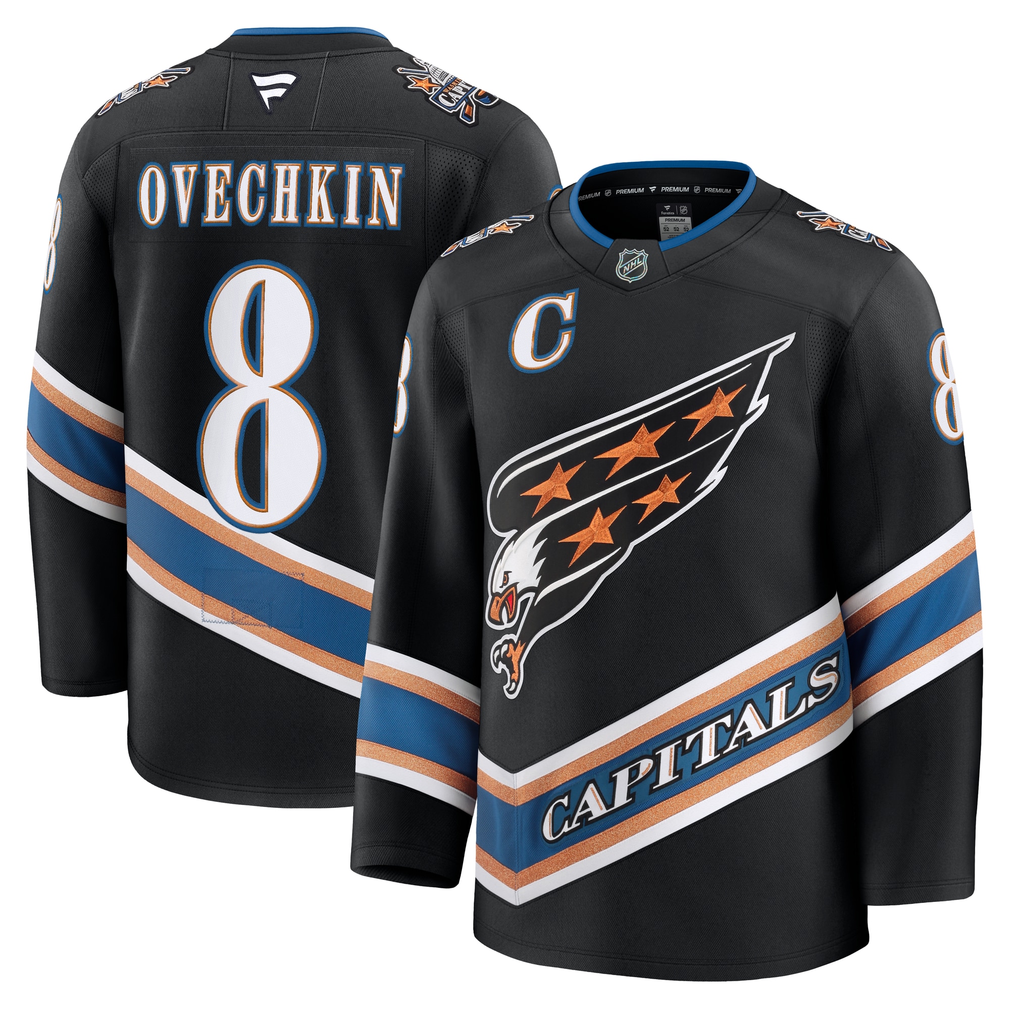 Alexander Ovechkin Washington Capitals Fanatics Alternate 50th Anniversary Premium Jersey