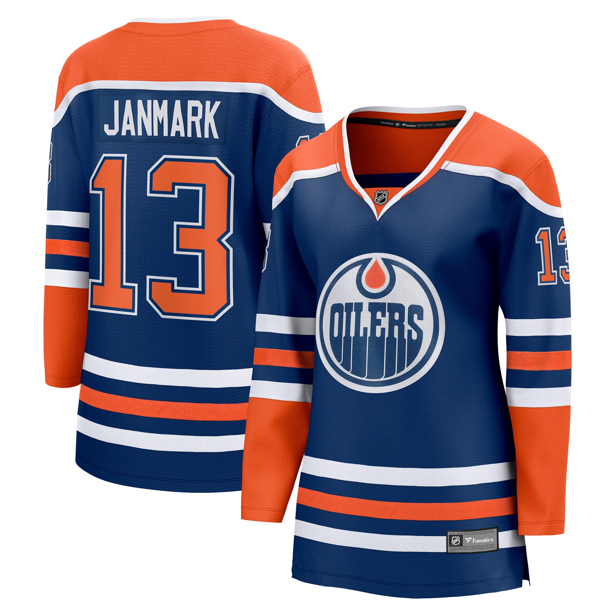 Mattias Janmark Edmonton Oilers Fanatics Women's Home Breakaway Player Jersey
