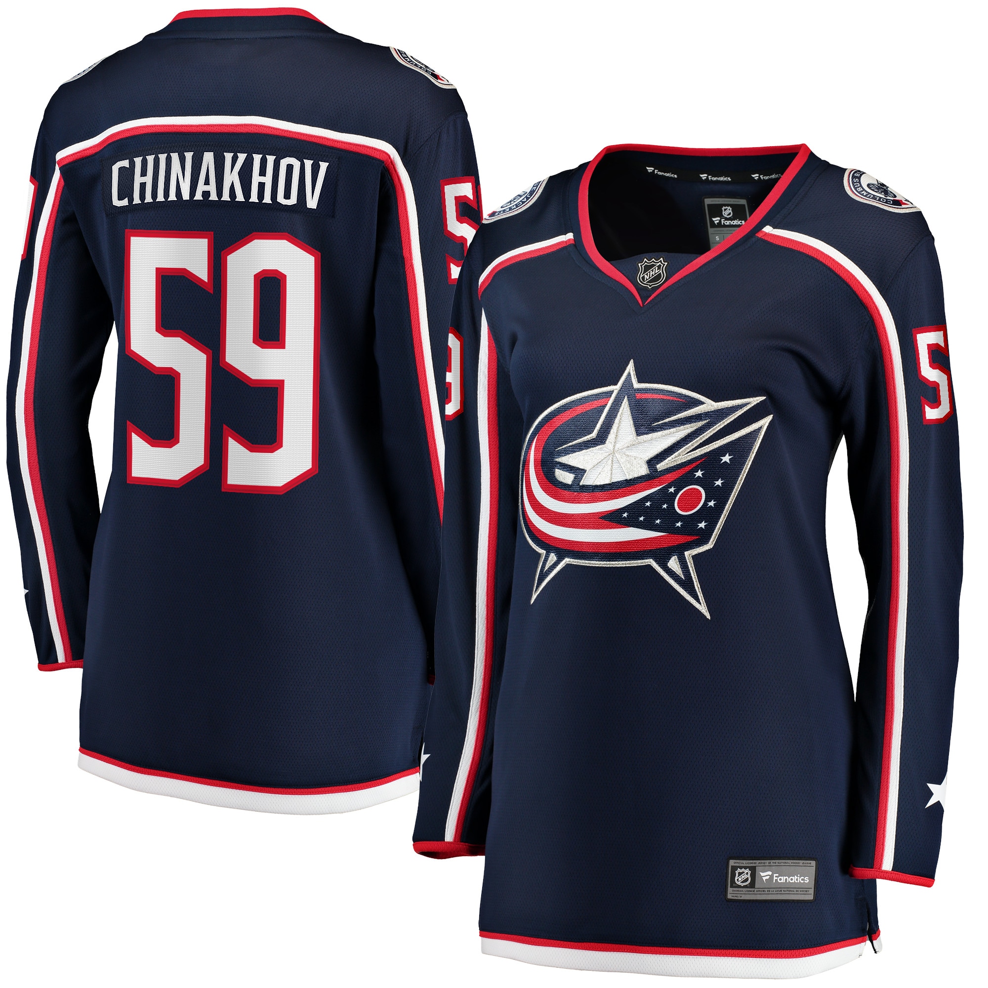 Yegor Chinakhov Columbus Blue Jackets Fanatics Women's Home Breakaway Player Jersey