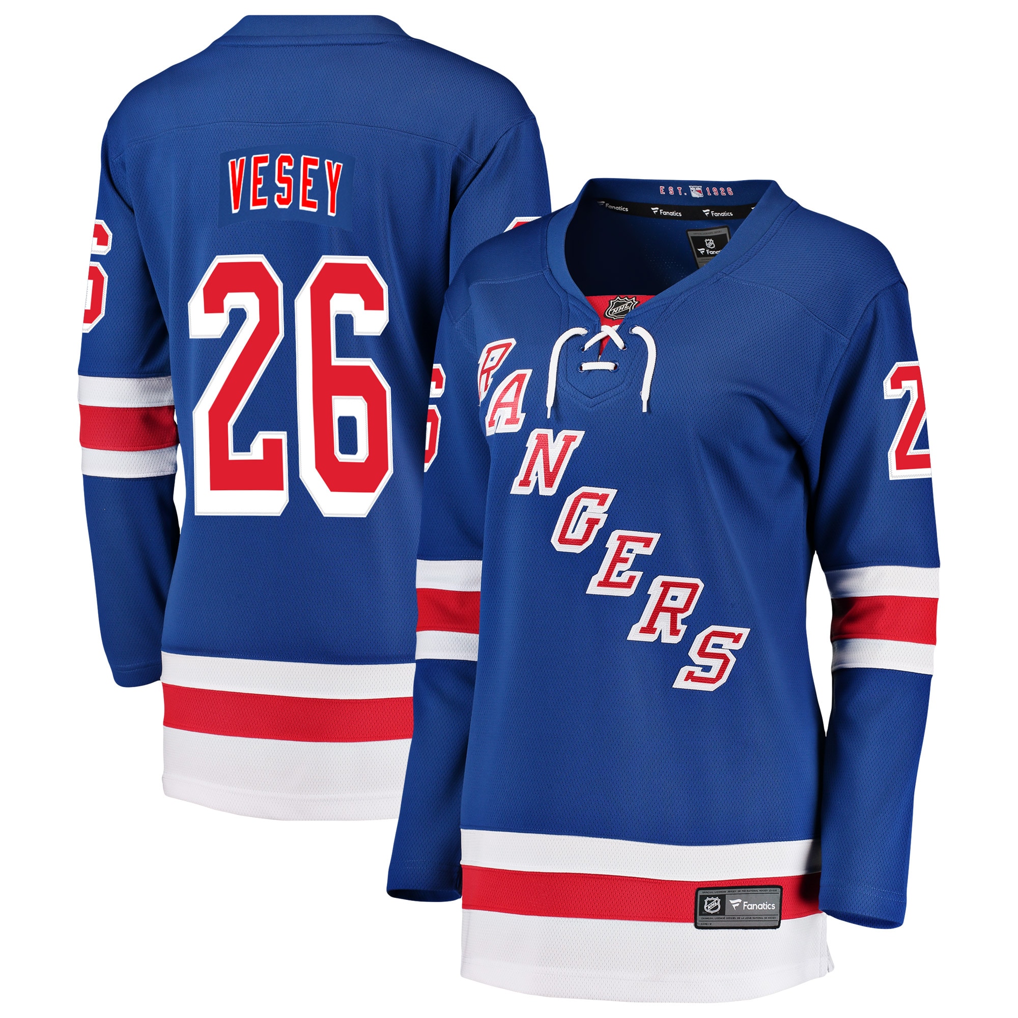 Jimmy Vesey New York Rangers Fanatics Women's Breakaway Player Jersey