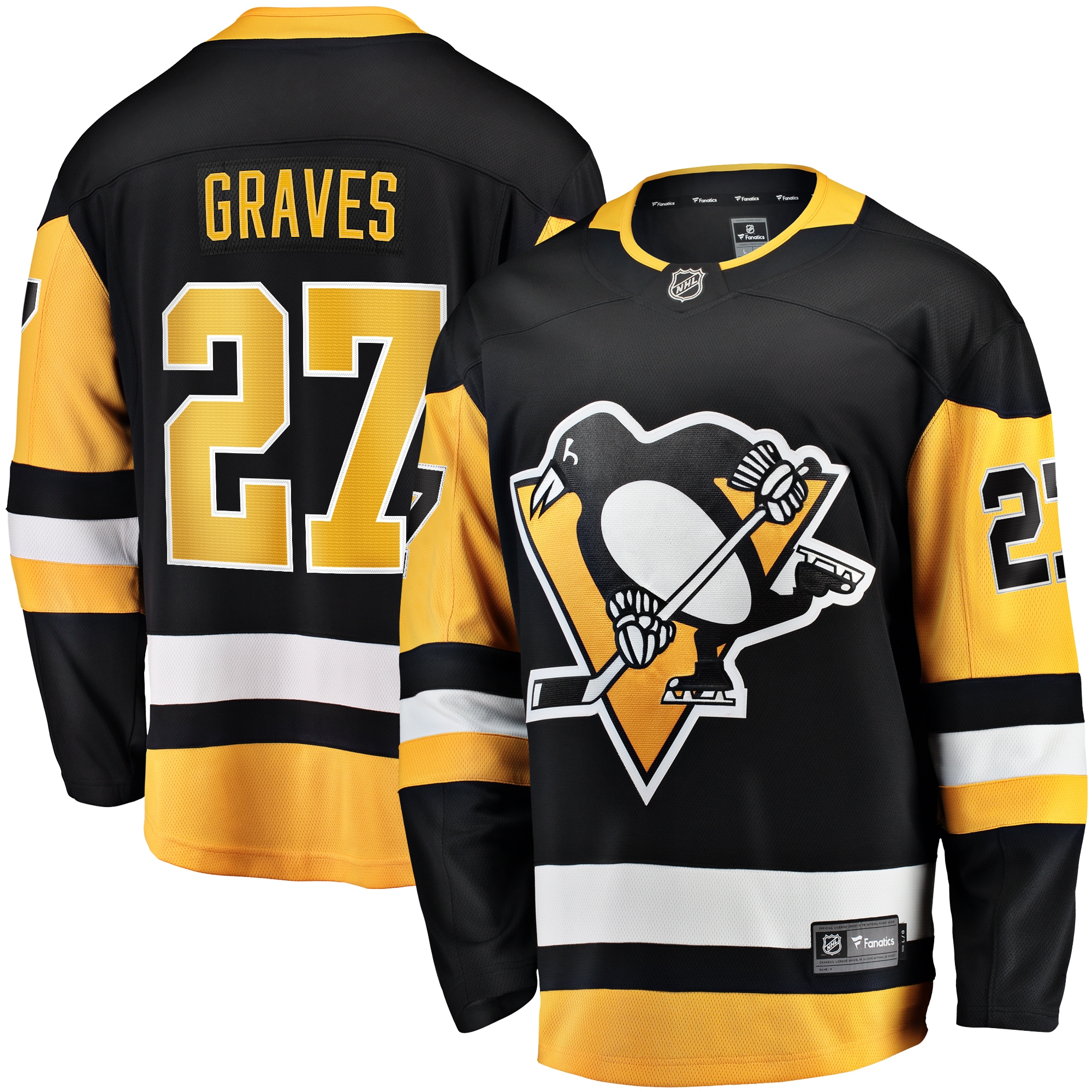 Ryan Graves Pittsburgh Penguins Fanatics Home Breakaway Jersey