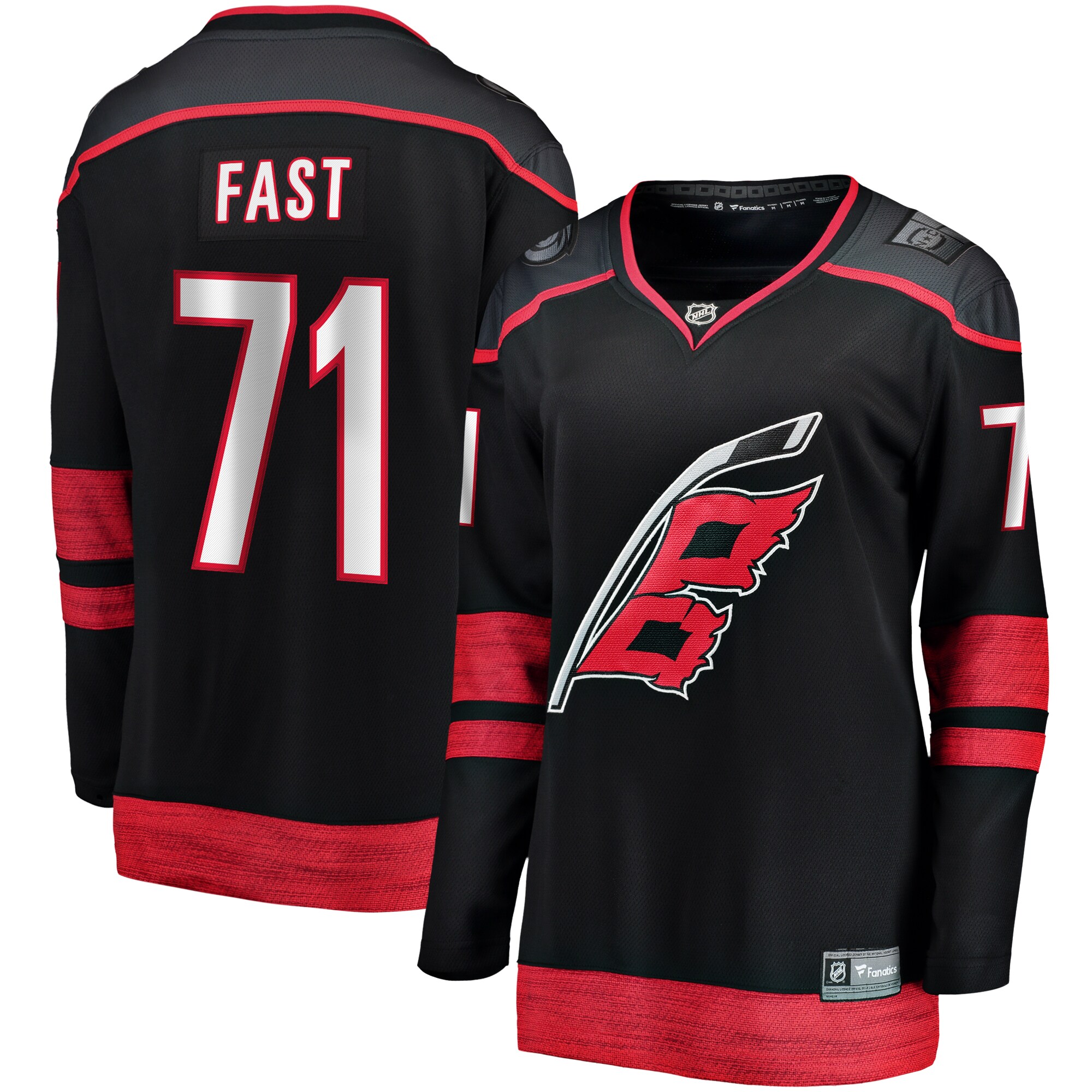 Jesper Fast Carolina Hurricanes Fanatics Women's Home Breakaway Player Jersey