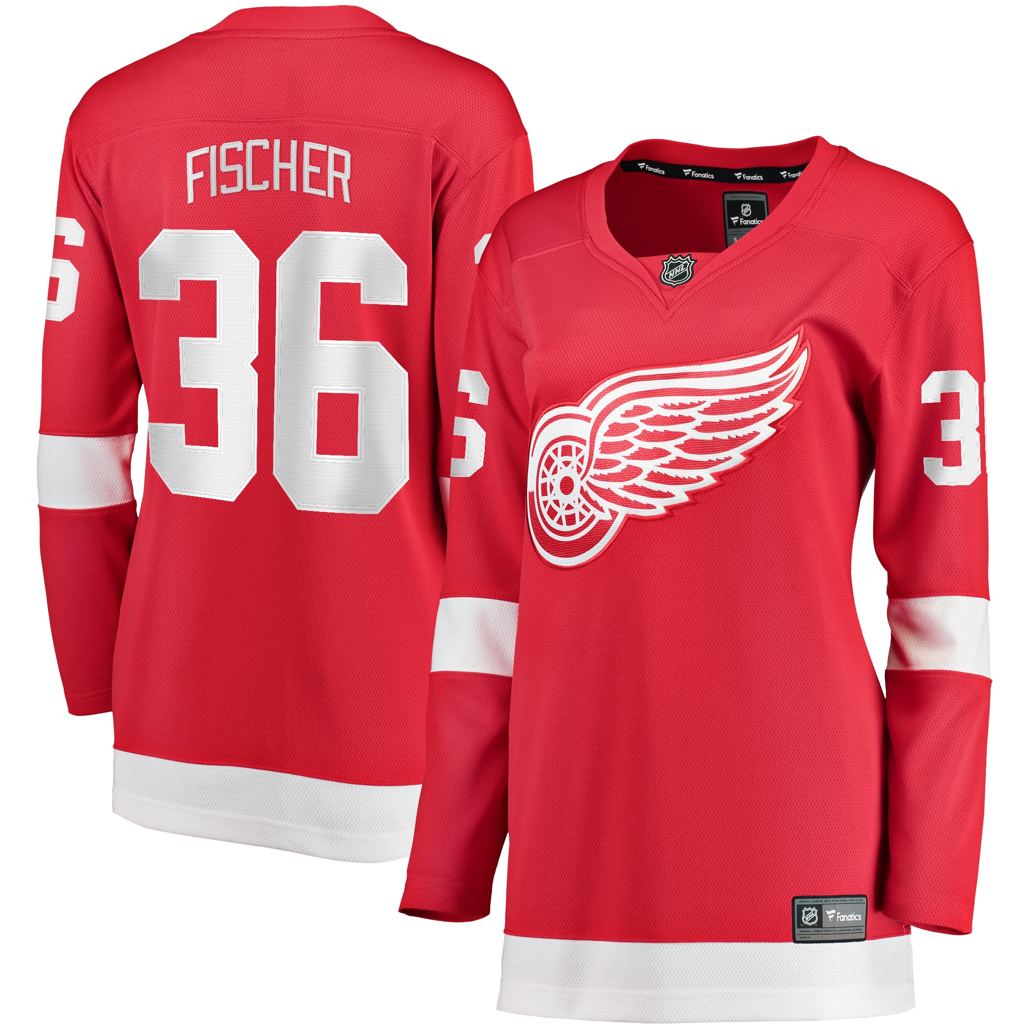 Christian Fischer Detroit Red Wings Fanatics Women's Home Breakaway Player Jersey