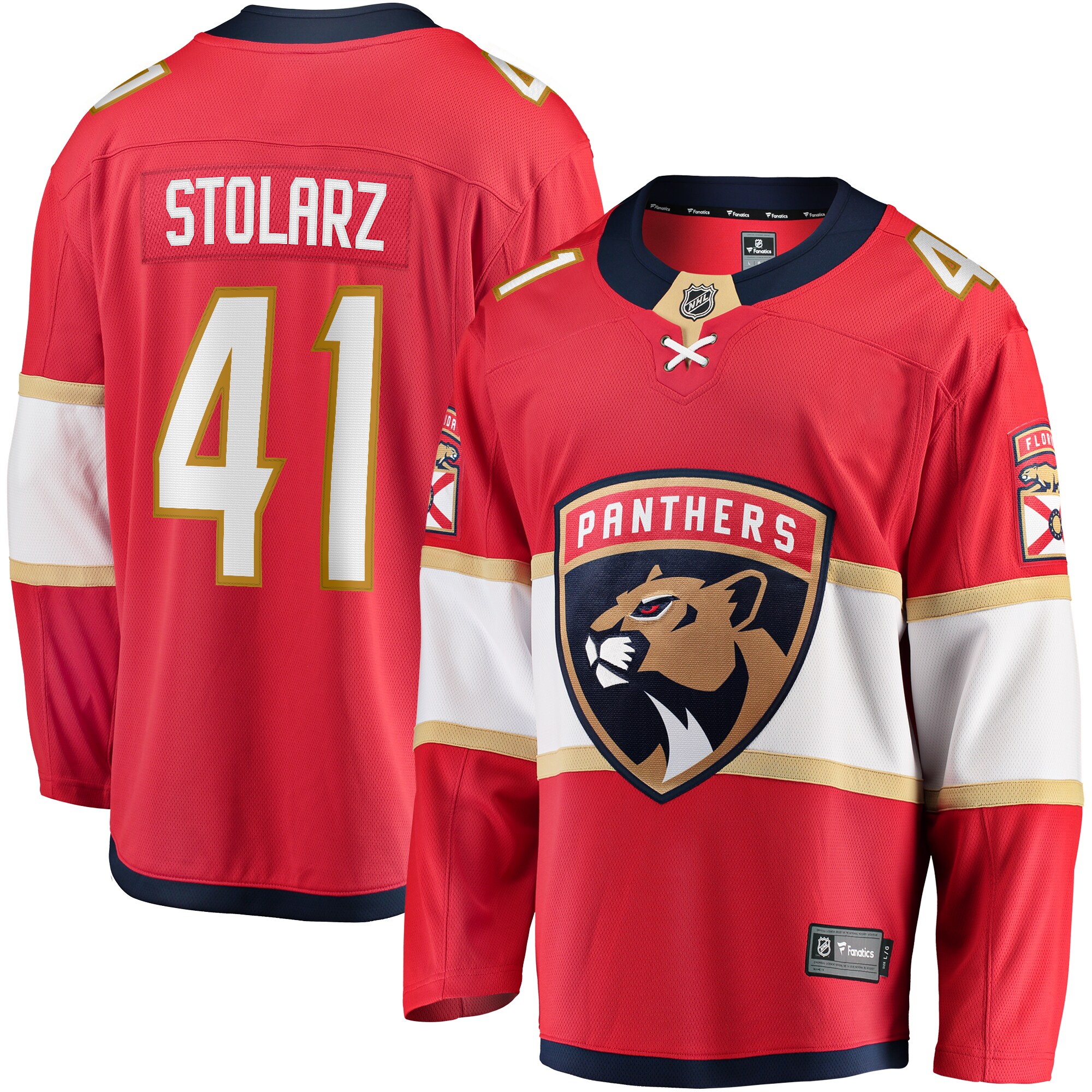 Anthony Stolarz Florida Panthers Fanatics Home Breakaway Jersey