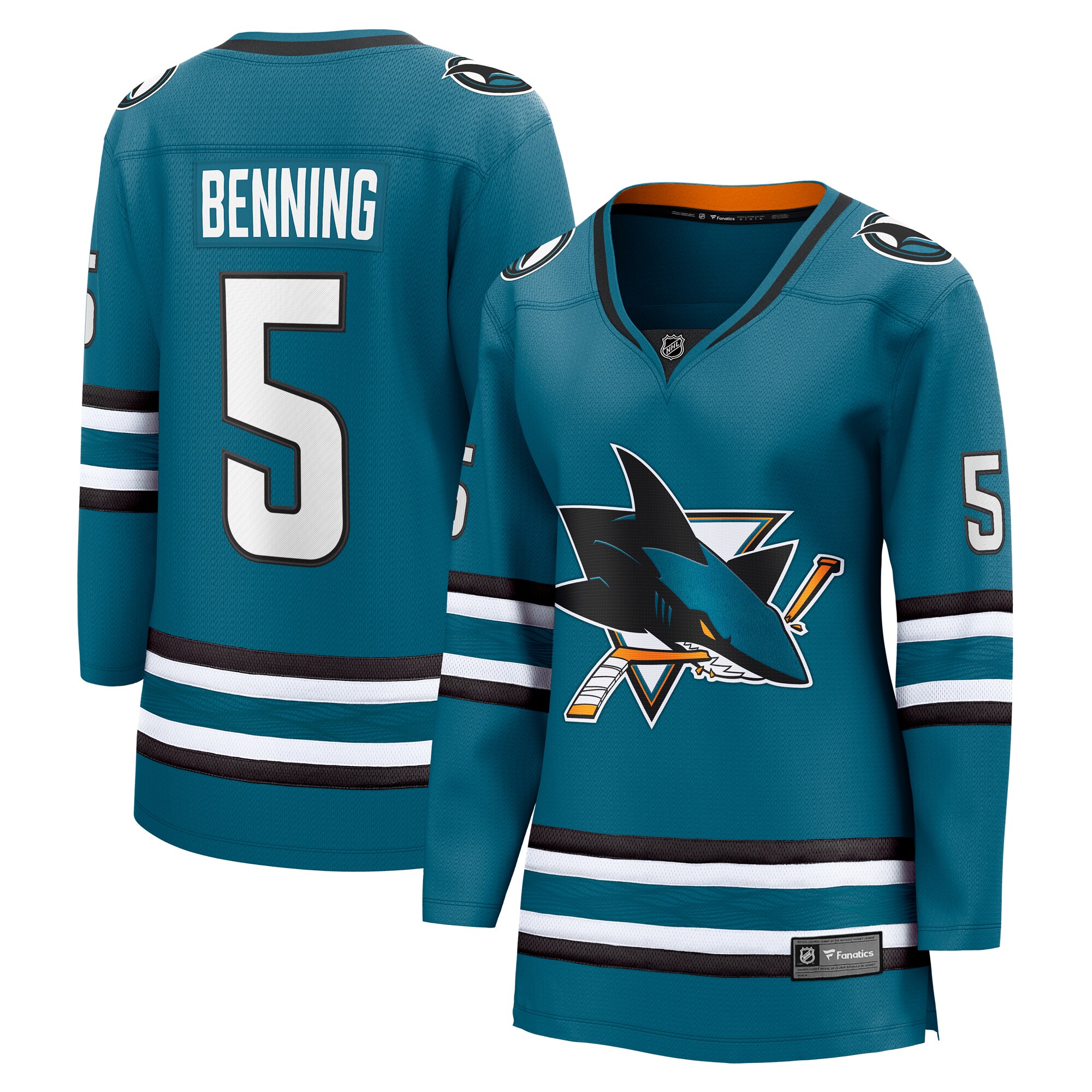 Matt Benning San Jose Sharks Fanatics Women's Home Breakaway Player Jersey