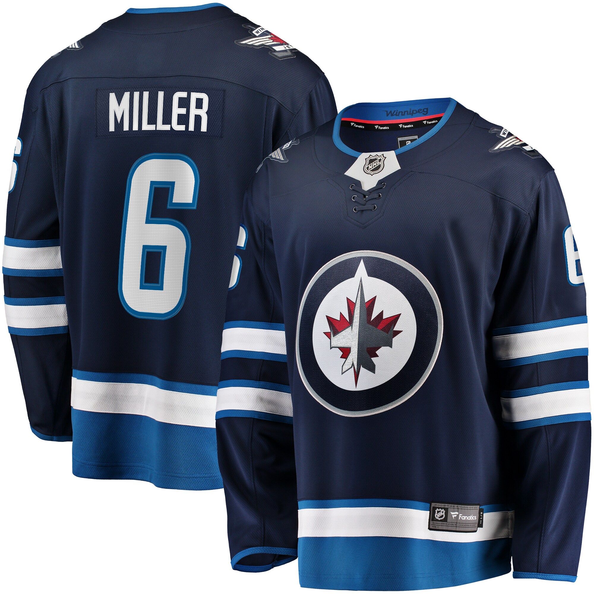 Colin Miller Winnipeg Jets Fanatics Home Premier Breakaway Player Jersey